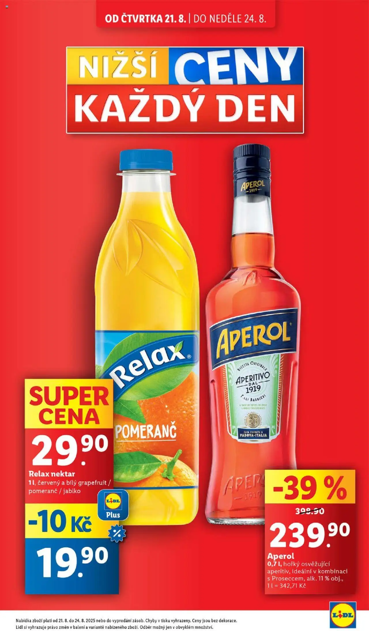 Lidl leták od 21.08.2025 | Strana: 5 | Produkty: Aperitivo, Aperol