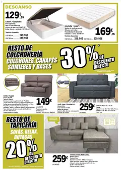 Vista previa E.Leclerc folleto Salamanca válido desde el 01.04.2026 | Página: 19 | Productos: Colchon, Sofá cama, Cama, Sofá