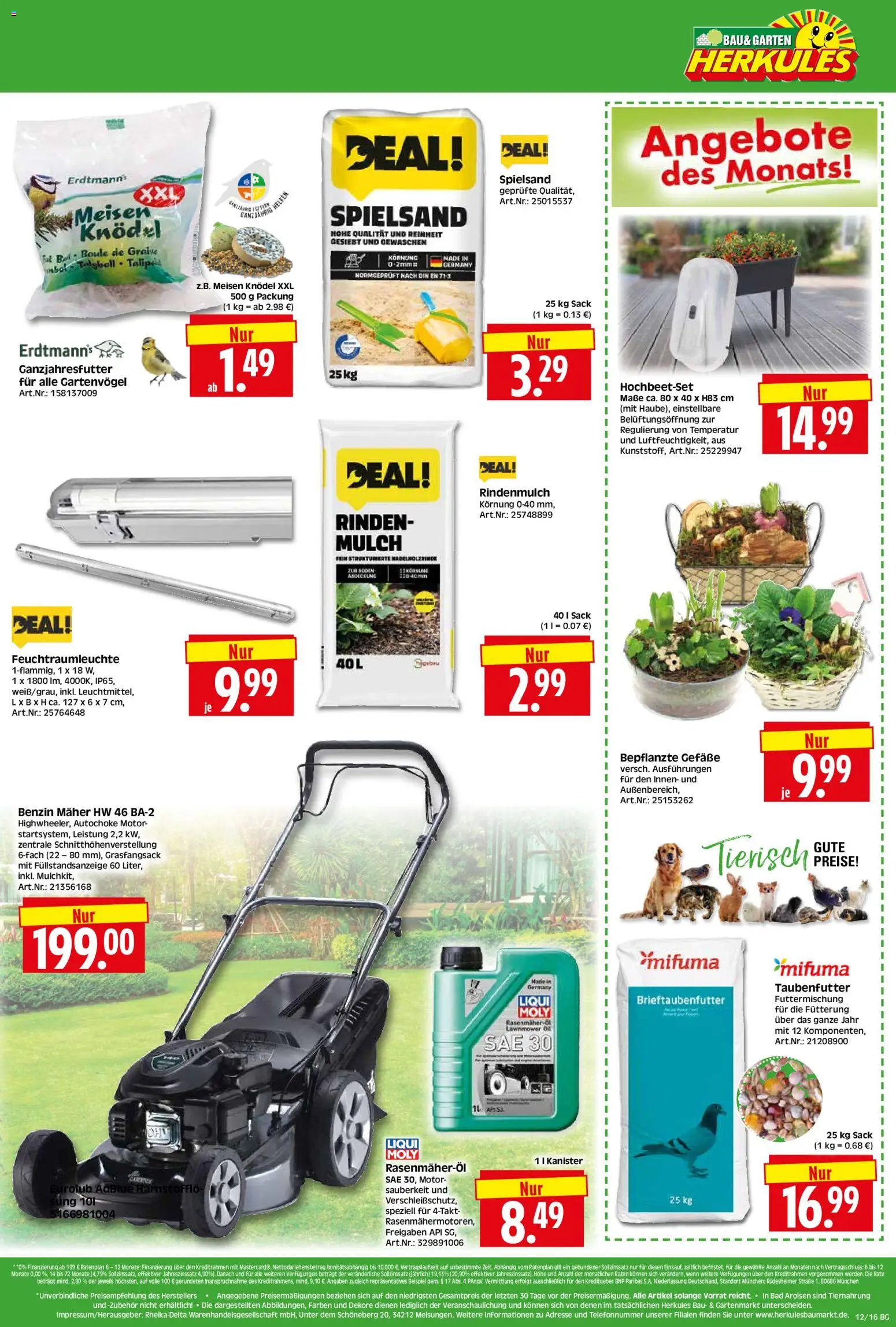 HERKULES Bau & Garten – gültig ab 16.03.2026 | Seite: 16 | Produkte: Rindenmulch, Bad