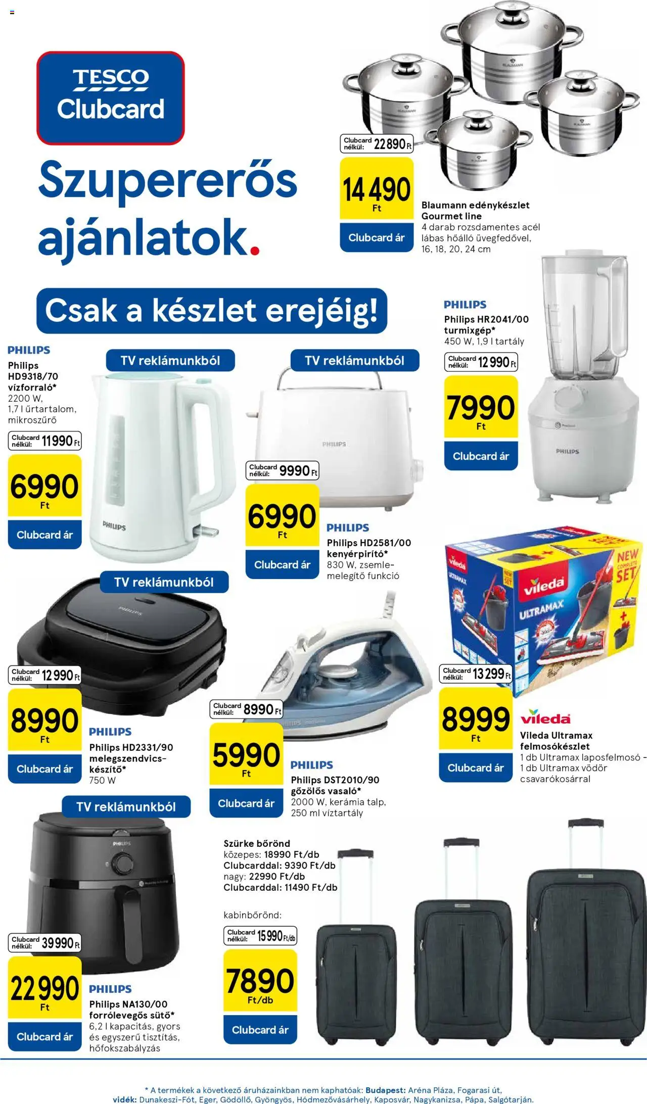 Tesco akciós ujság - amely érvényes a következő dátumtól: 11.09.2025 | Oldal: 15 | Termékek: Zsemle, TV, Edénykészlet, Vileda