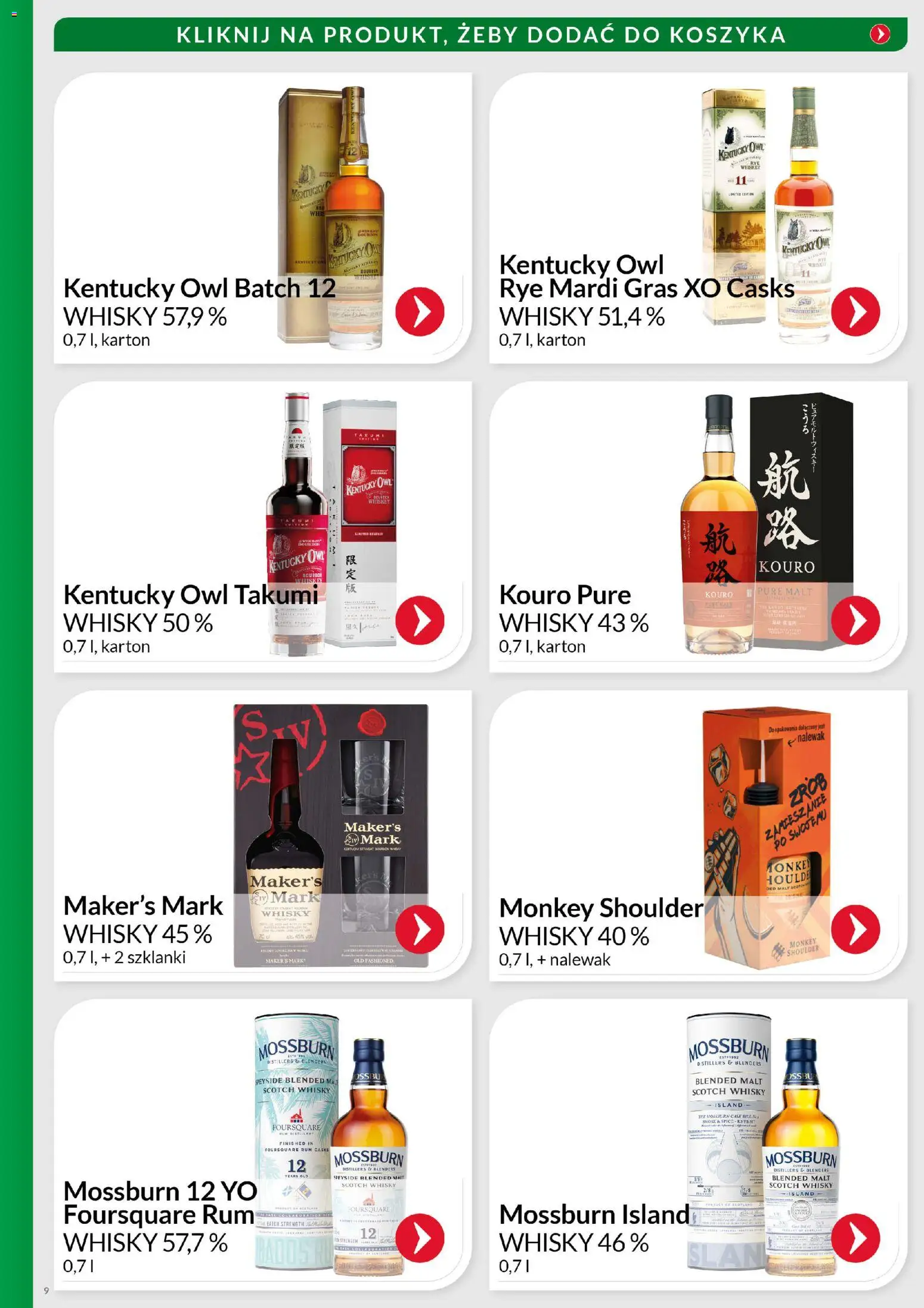 Eurocash Gazetka - Świąteczny Katalog Alkoholi od 01.12.2025 | Strona: 9 | Produkty: Rum, Szklanki, Monkey shoulder, Whisky