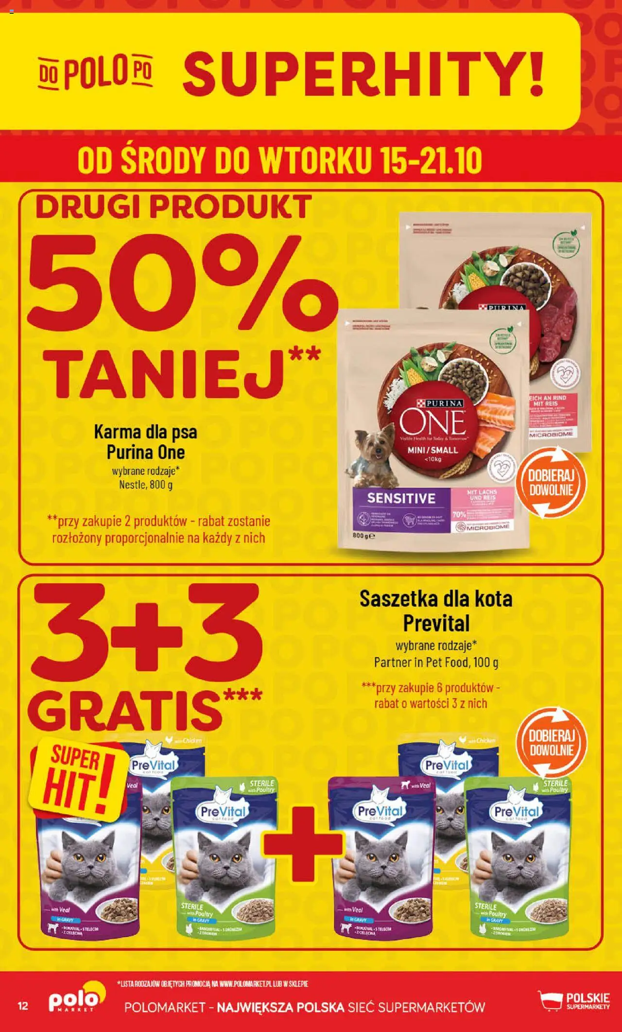 POLOmarket Gazetka od 15.10.2025 | Strona: 12 | Produkty: Karma dla psa