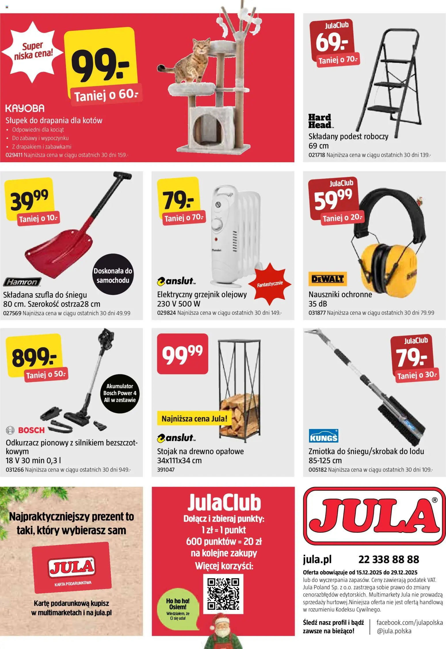 Jula Gazetka od 15.12.2025 | Strona: 8 | Produkty: Karta, Śledź, Odkurzacz, Odkurzacz pionowy