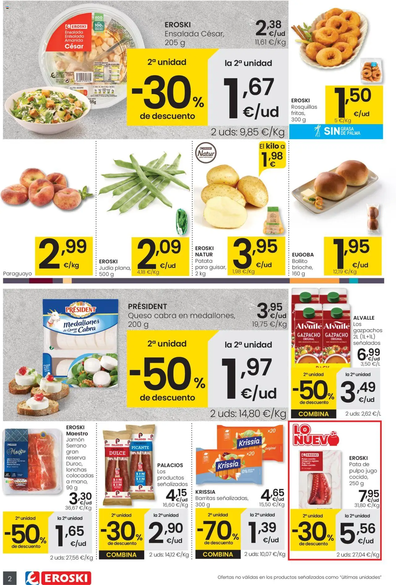 Eroski -  Aliprox │ válido desde el 31.07.2025 | Página: 2 | Productos: Queso, Jamón, Jugo, Gazpacho