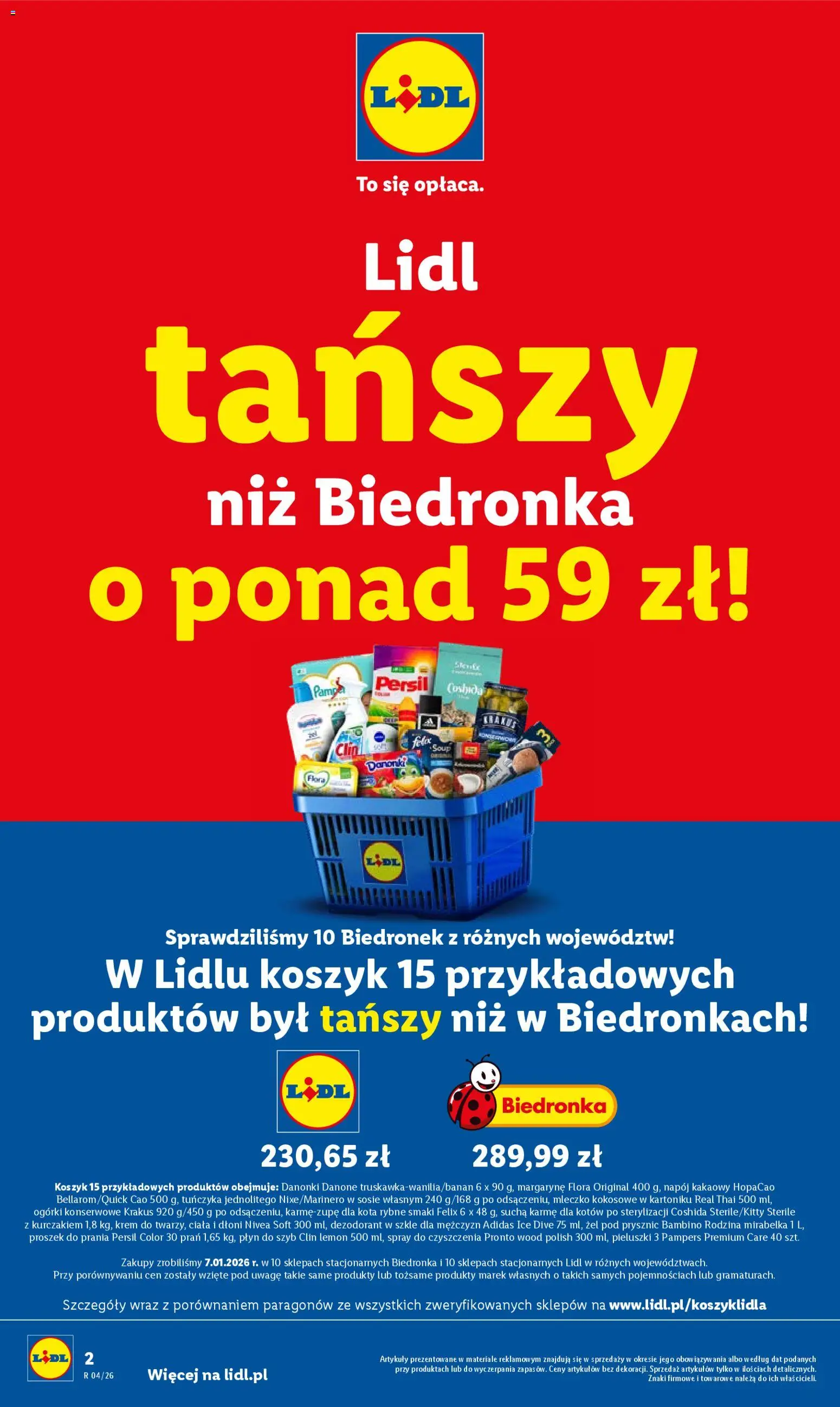 Lidl Gazetka od 22.01.2026 | Strona: 2 | Produkty: Płyn do szyb Clin, Mleczko kokosowe, Krem, Ogórki konserwowe