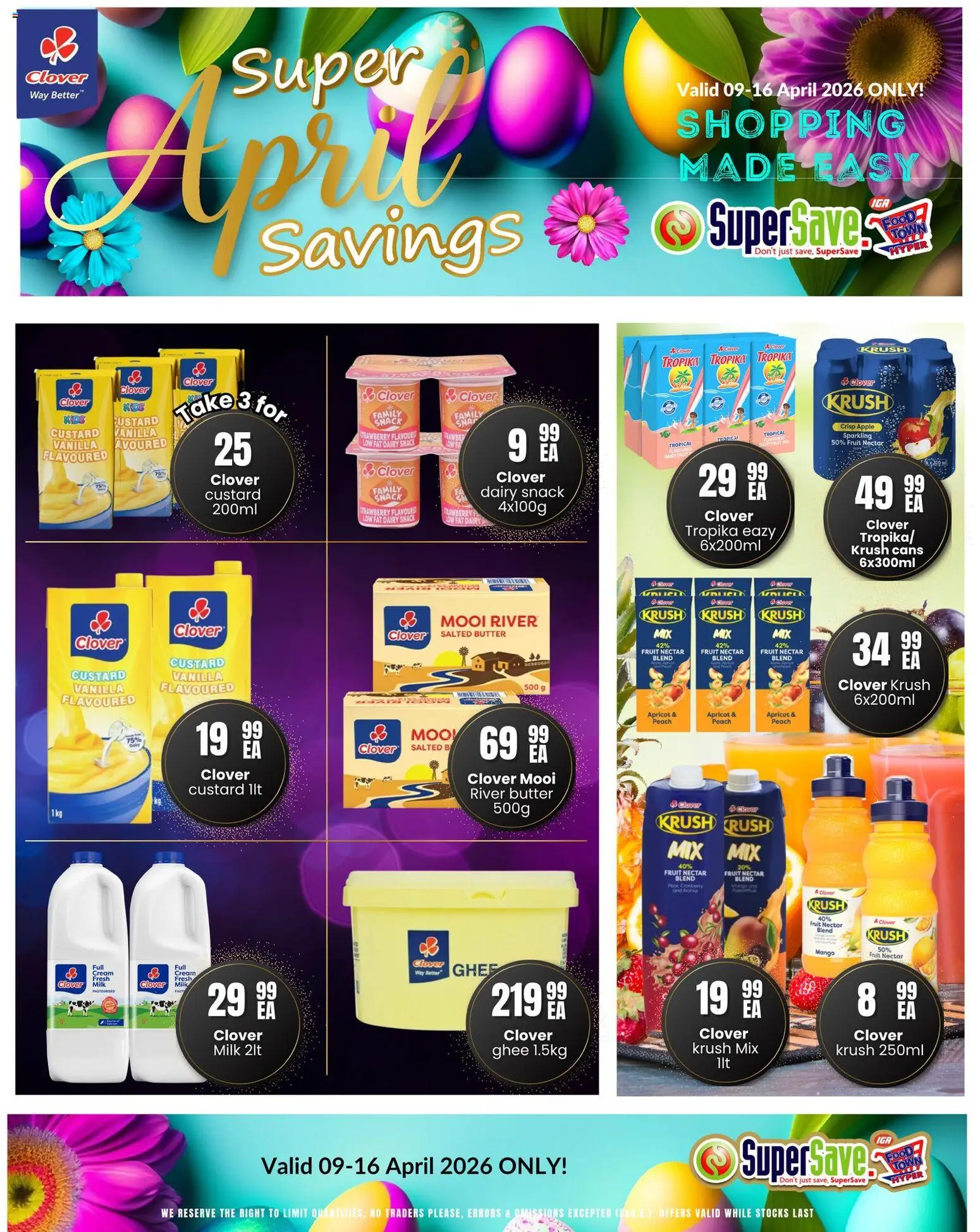 New Super Save catalogue – valid from 09.04.2026 | Page: 15 | Products: Milk, Cream, Mango, Peach