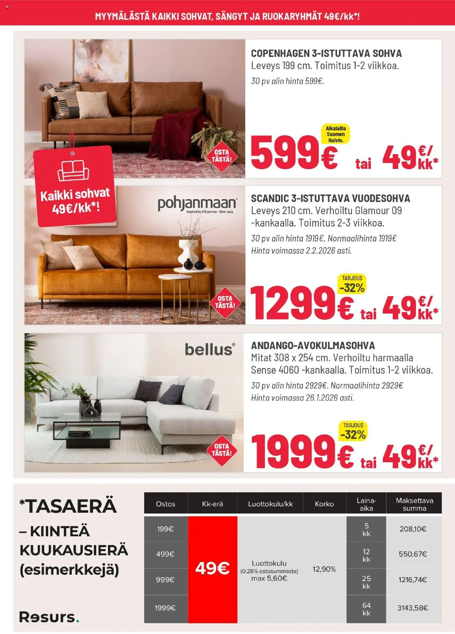 Masku tarjoukset – voimassa 20.01.2026 alkaen | Sivu: 4 | Tuotteet: Sohva