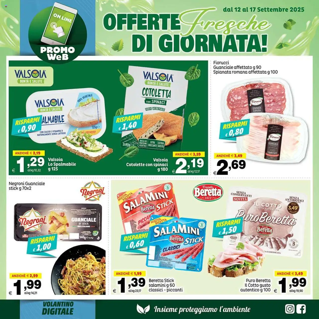 Volantino Elite Supermercati del 12.09.2025 | Pagina: 3 | Prodotti: Spinaci, Guanciale