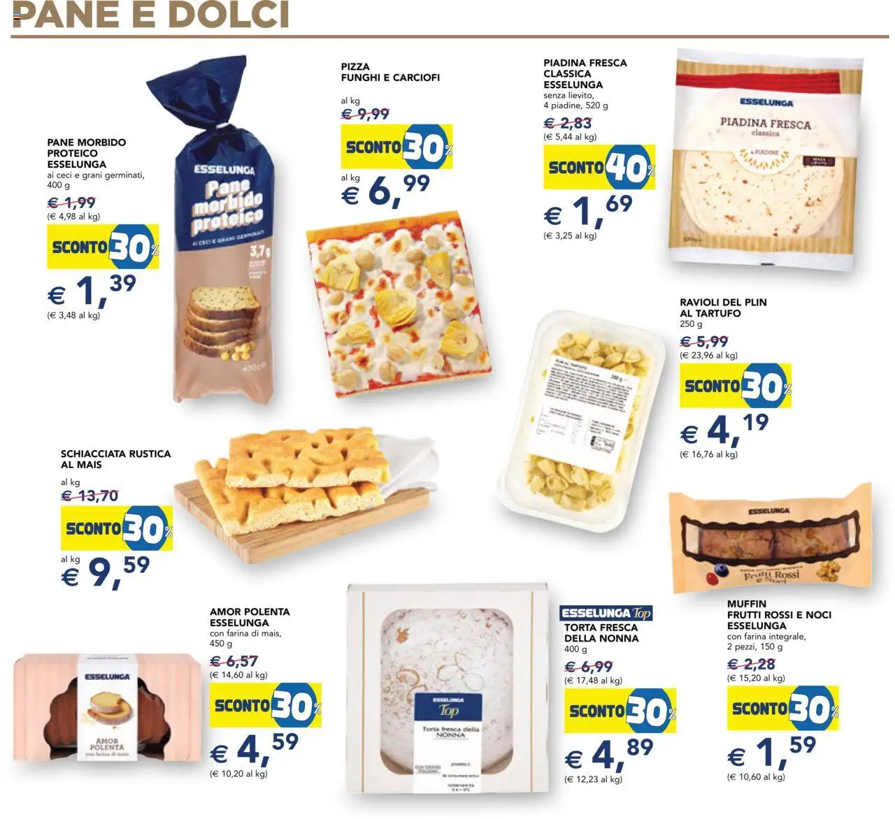 Volantino Esselunga S del 09.10.2025 | Pagina: 20 | Prodotti: Tartufo, Pane, Ravioli, Mais