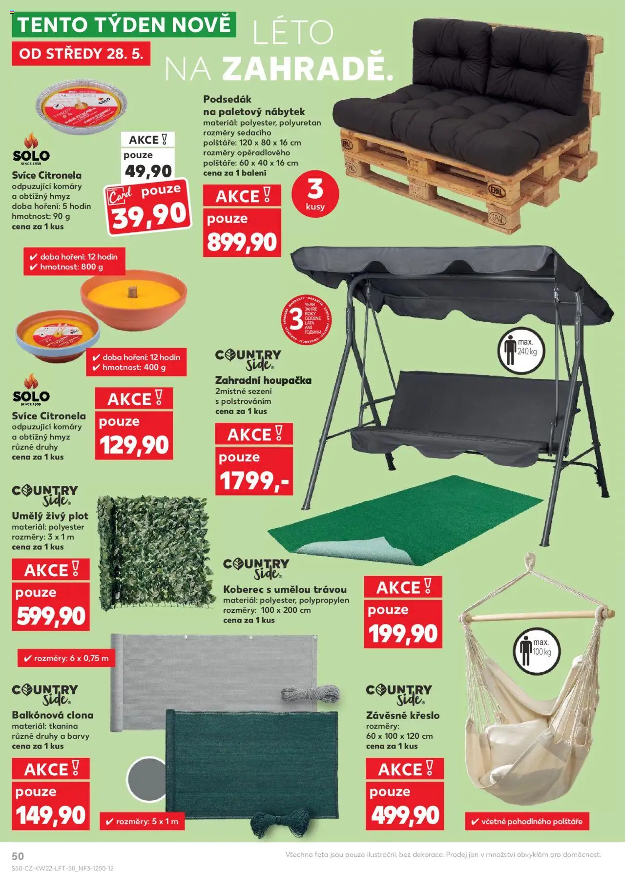 Kaufland leták - Praha 4 od 28.05.2025 | Strana: 50 | Produkty: Polštáře, Křeslo, Koberec, Barvy