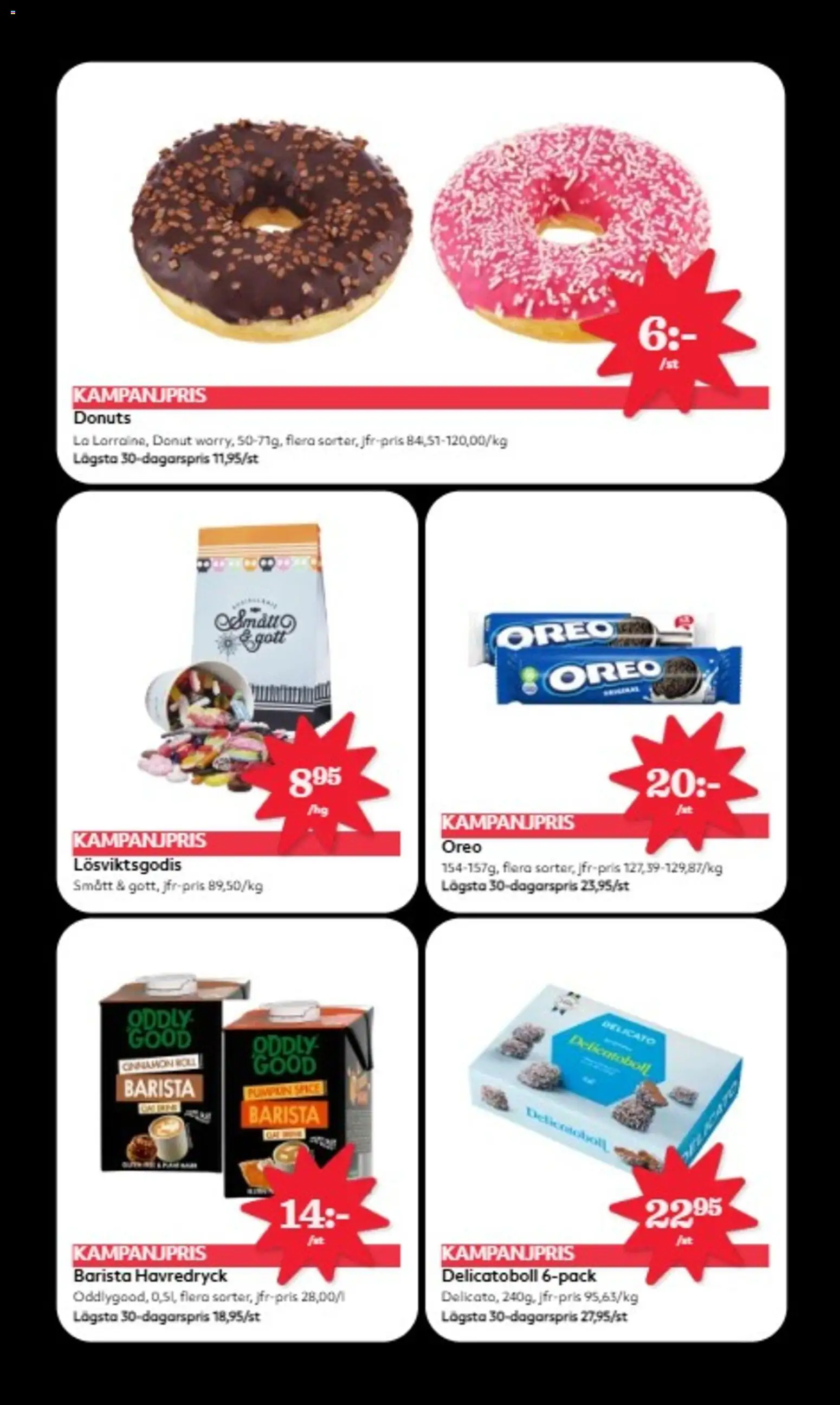 Hemköp reklamblad aktuell från 27.10.2025 | Sida: 8 | Produkter: Oreo, Havredryck
