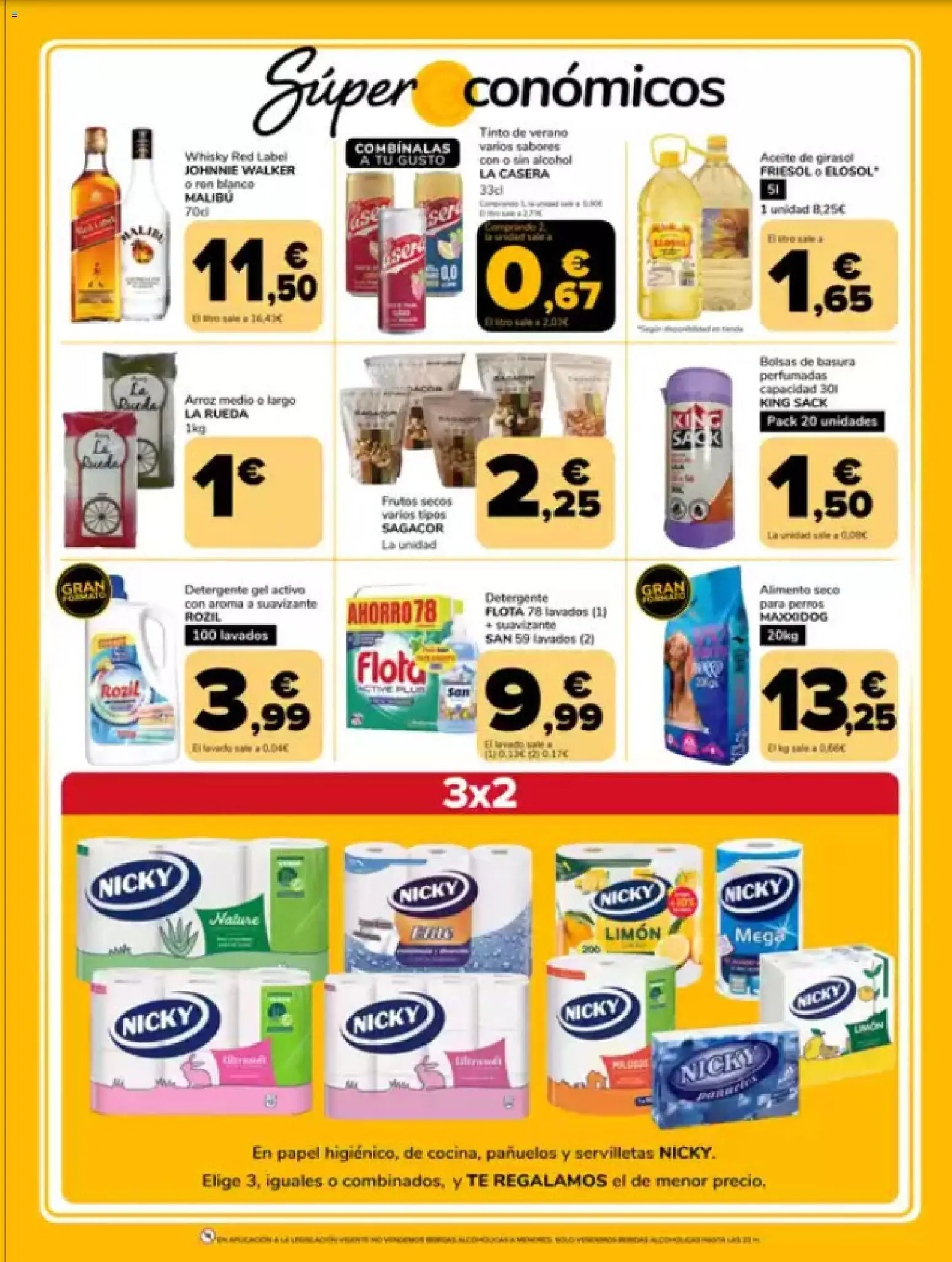 Supeco folleto │ válido desde el 31.03.2026 | Página: 3 | Productos: Detergente, Ron, Whisky, Μανέστρα