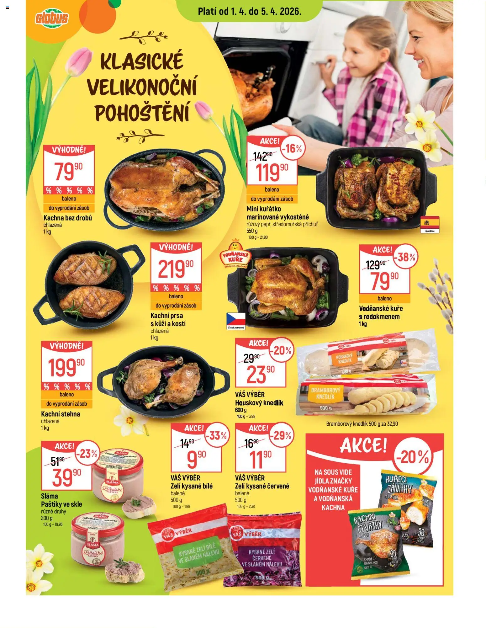 Globus leták - Opava od 01.04.2026 | Strana: 10 | Produkty: Bramborový knedlík, Sous vide, Zelí, Kachní prsa