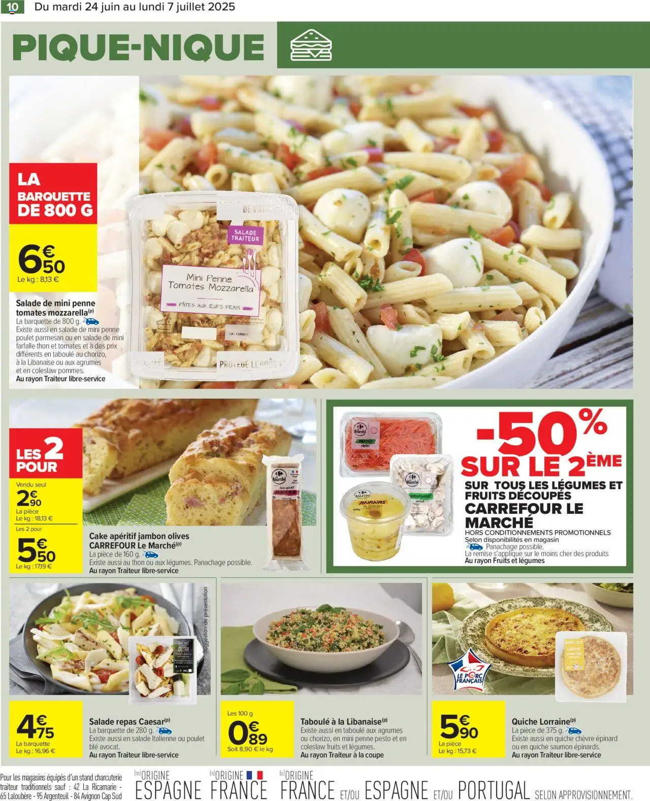  | Page: 12 | Produits: Parmesan, Thon, Jambon, Saumon