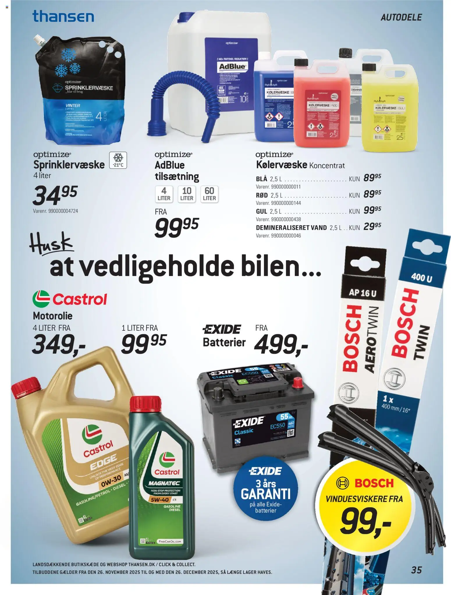 Thansen tilbudsavis – gyldig fra 26.11.2025 | Side: 35 | Produkter: Batterier