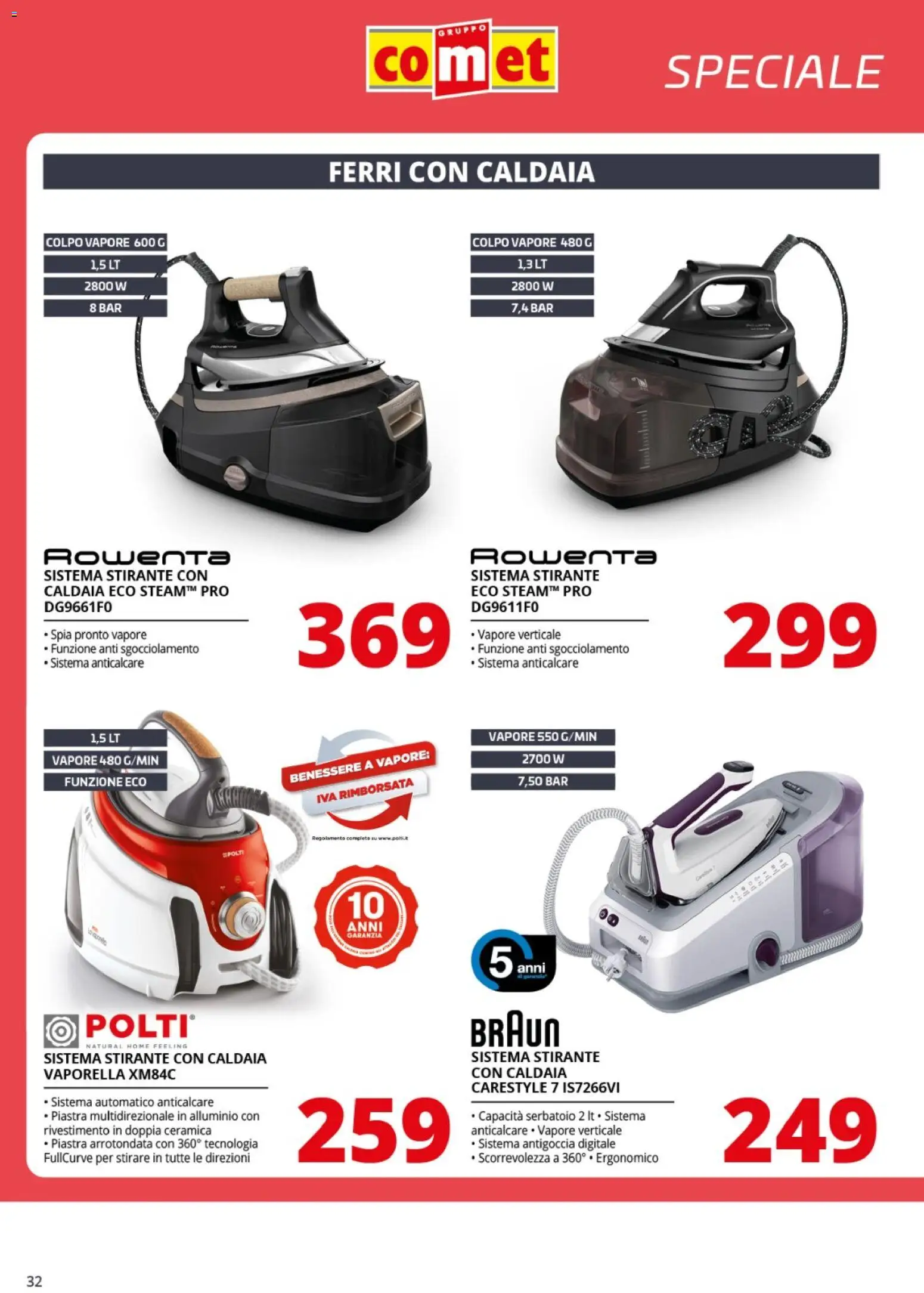 Volantino Comet del 20.03.2026 | Pagina: 32 | Prodotti: Caldaia, Anticalcare, Alluminio