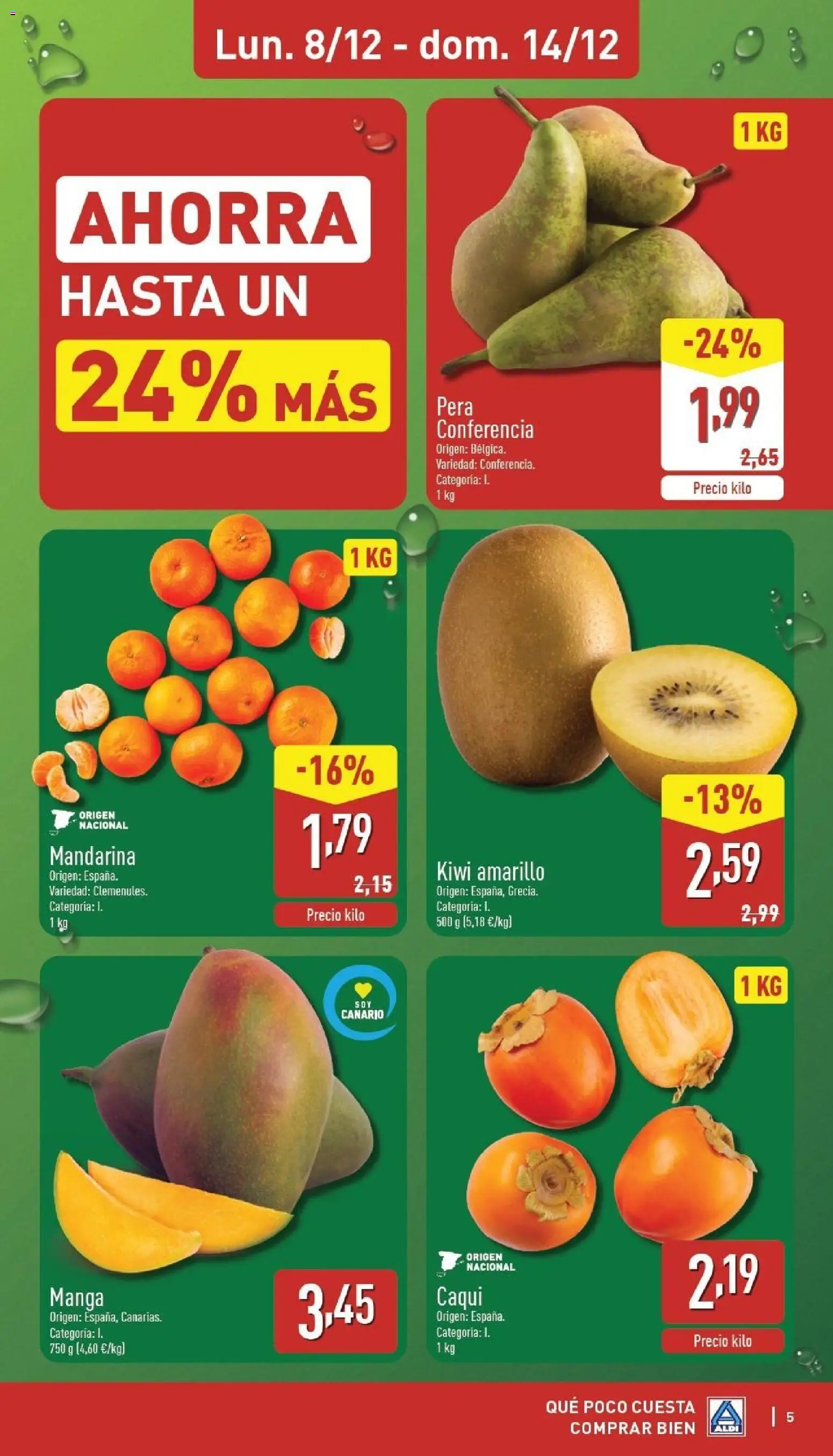 Aldi folleto Canarias │ válido desde el 08.12.2025 | Página: 5 | Productos: Kiwi, Ρούτερ