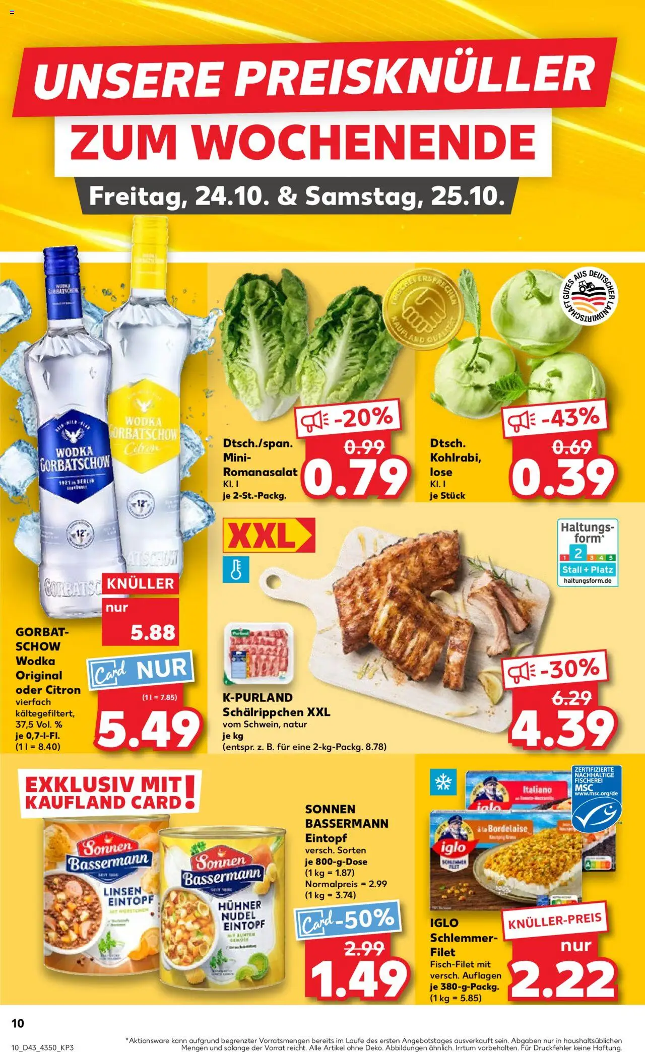 Kaufland prospekt Frankfurt (Oder)	 – gültig ab 23.10.2025 | Seite: 10 | Produkte: Iglo, Kohlrabi, Vodka, Wodka