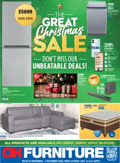 OK Furniture specials catalogue – valid from 24.11.2025