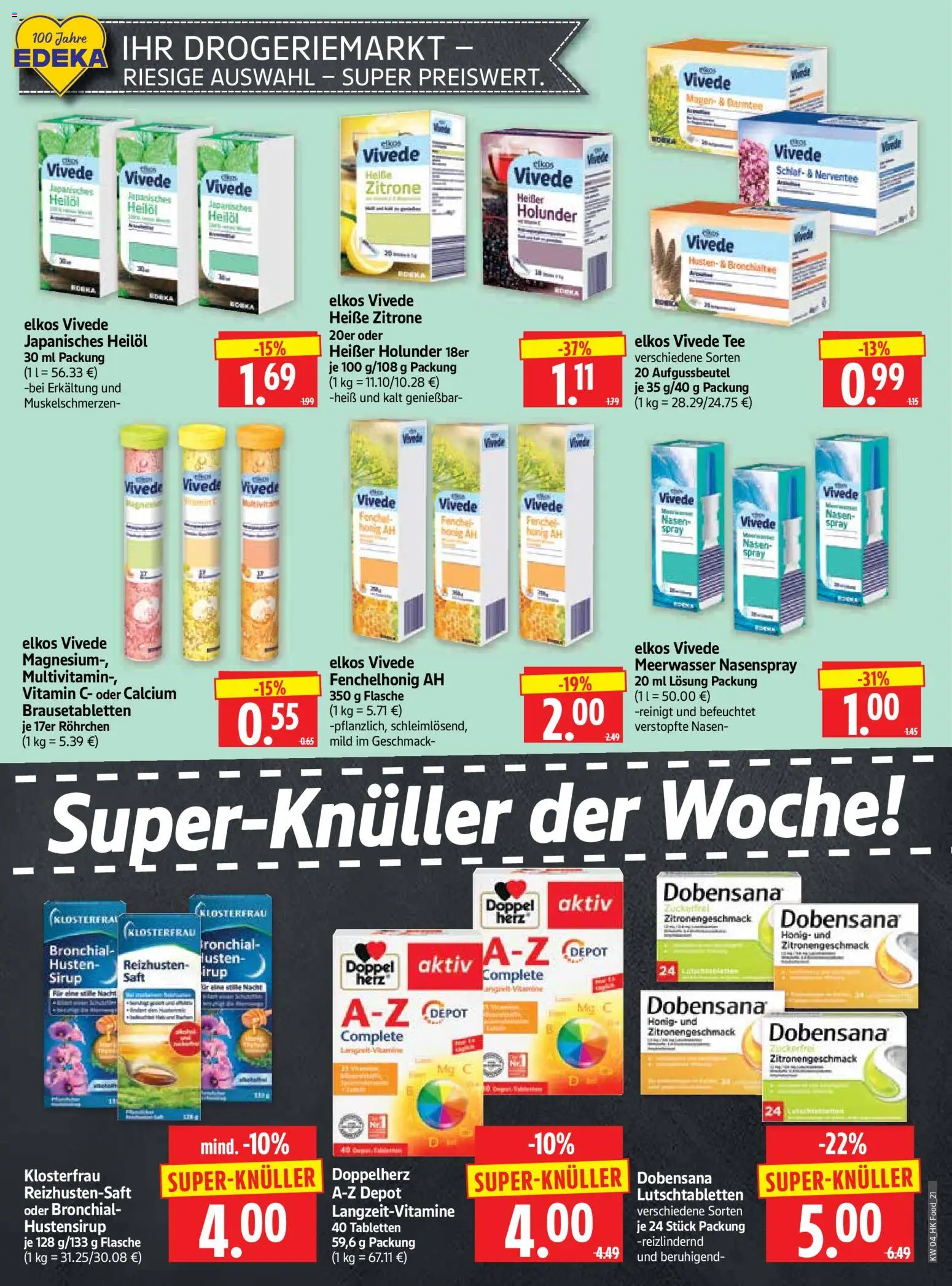 HERKULES Prospekt 	 – gültig ab 19.01.2026 | Seite: 21 | Produkte: Sirup, Zitrone, Saft, Tee