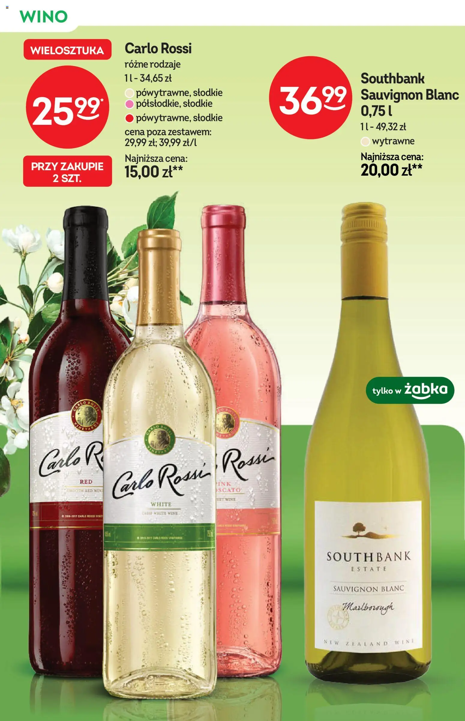 Żabka gazetka - Katalog win od 29.04.2026 | Strona: 18 | Produkty: Wino, Carlo Rossi