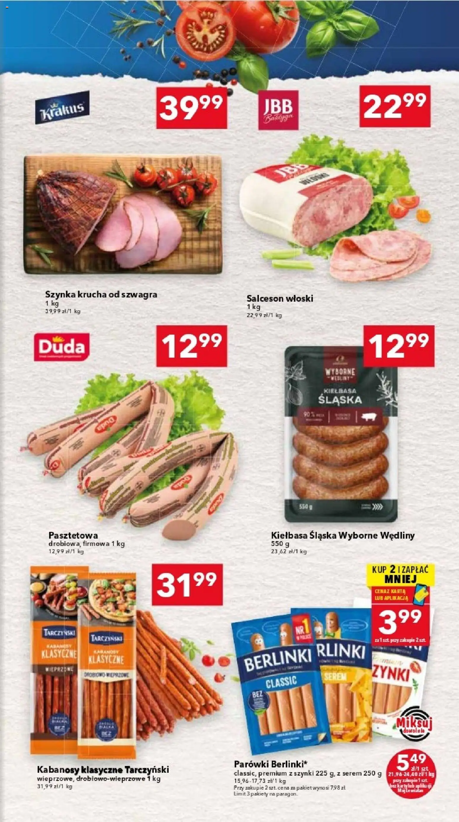 Lewiatan gazetka - Katowice od 12.02.2026 | Strona: 3 | Produkty: Karta, Kabanosy, Parówki, Szynka