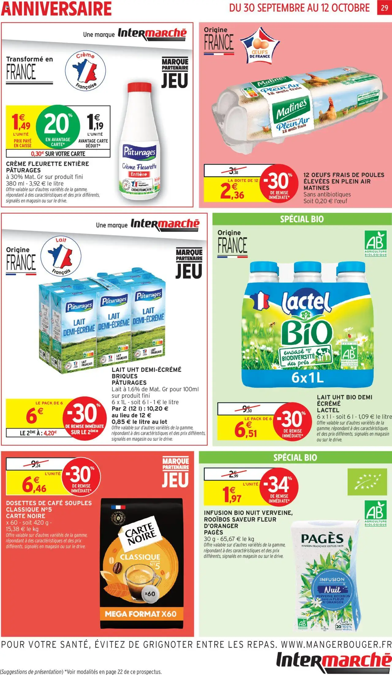 {H1} | Page: 29 | Produits: Infusion, Briques, Lait, Café