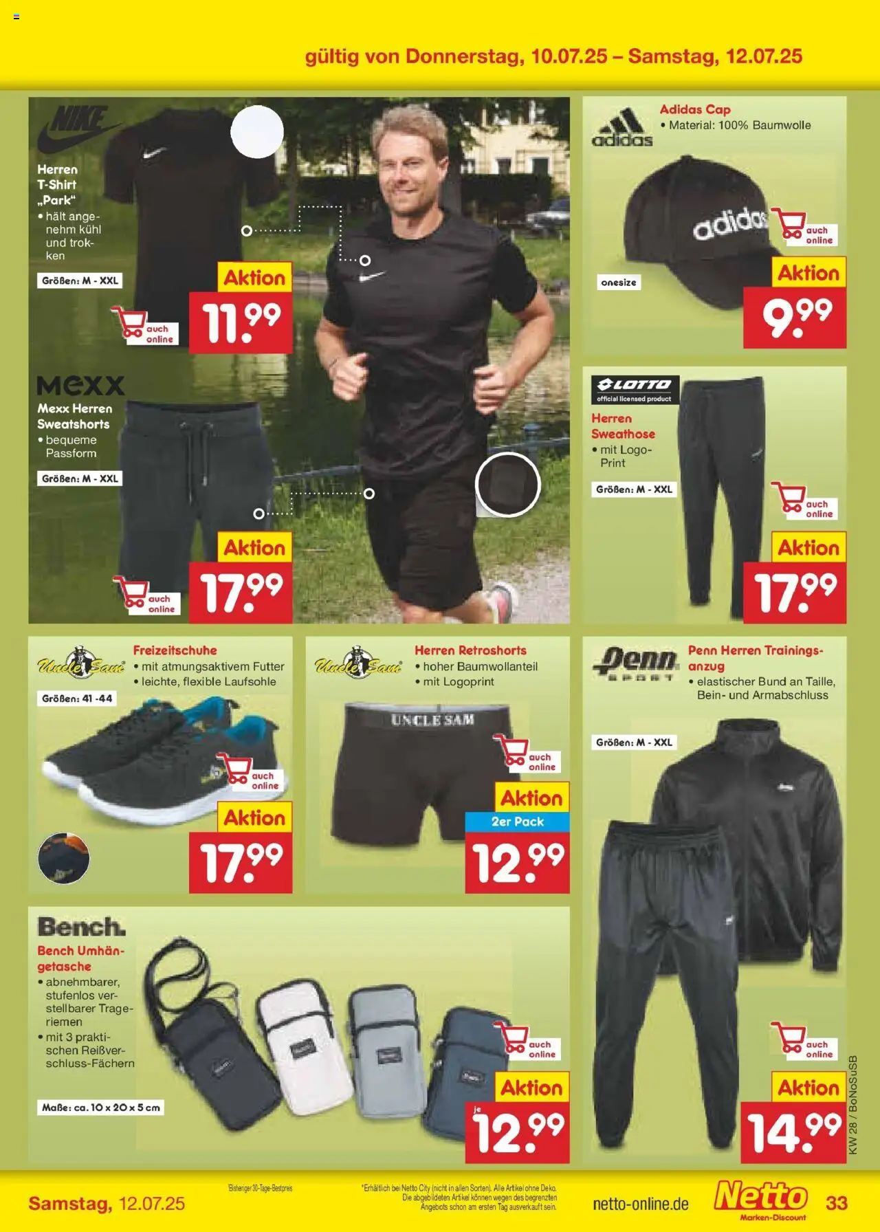 Netto Marken-Discount prospekt Herne	 - gültig ab dem 07.07.2025 | Seite: 49 | Produkte: Sweathose, T-Shirt, Sweatshorts, Boxer