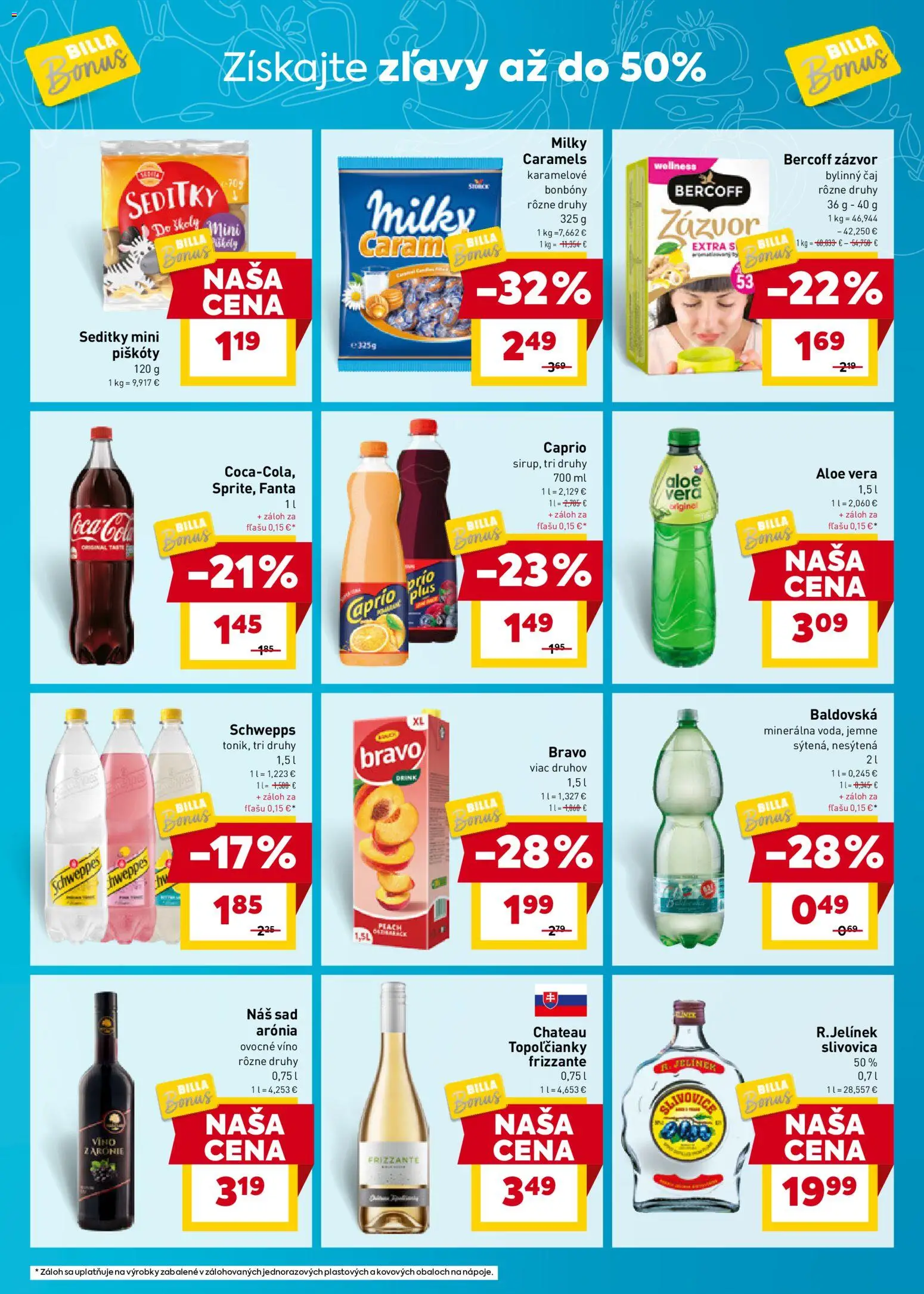 Nové Billa akcie – leták je platný od 28.01.2026 | Strana: 5 | Produkty: Zázvor, Čaj, Slivovica, Fanta