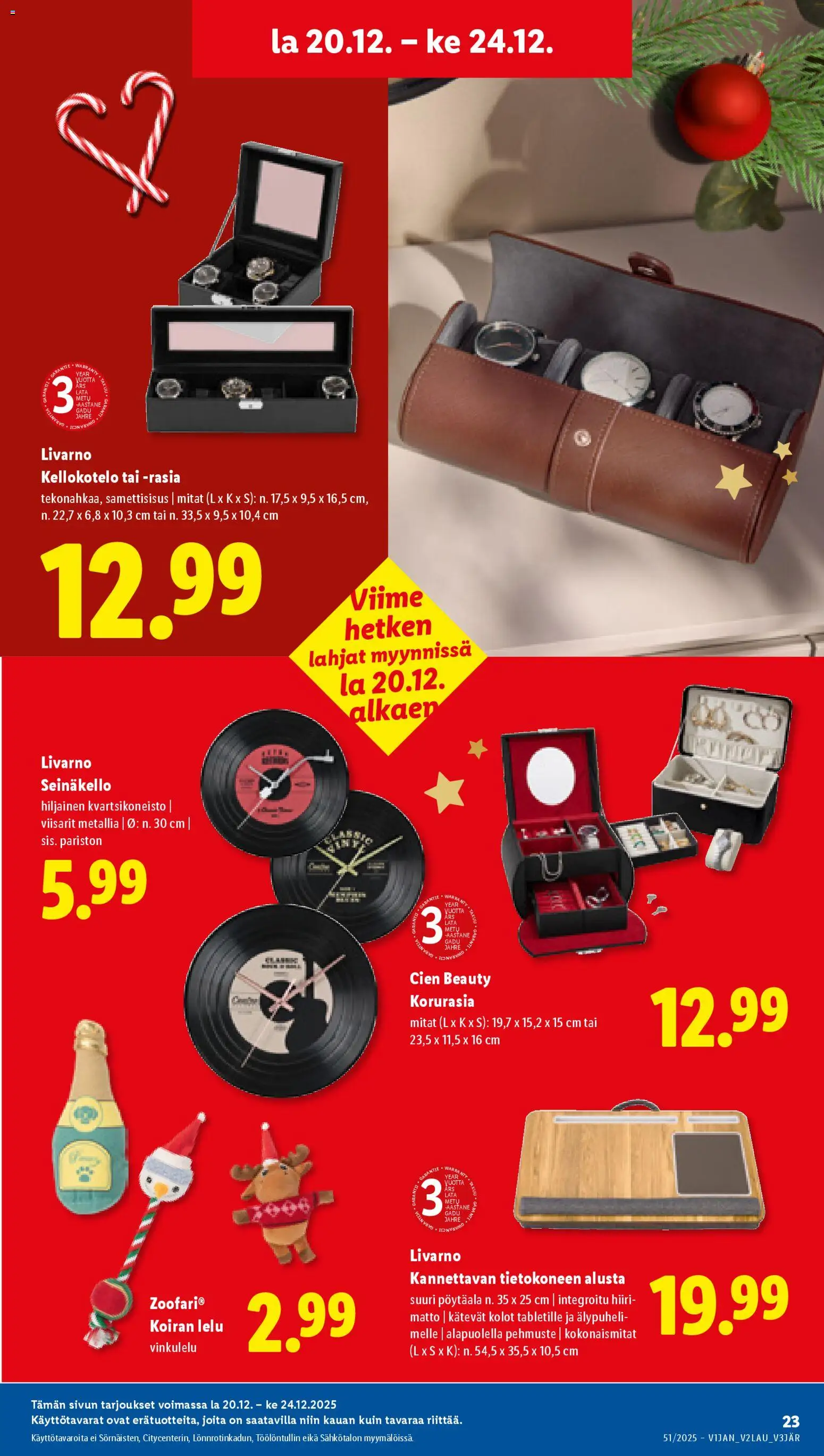 Lidl tarjoukset - Tampere – voimassa 18.12.2025 alkaen | Sivu: 29 | Tuotteet: Matto, Korurasia, Hiiri