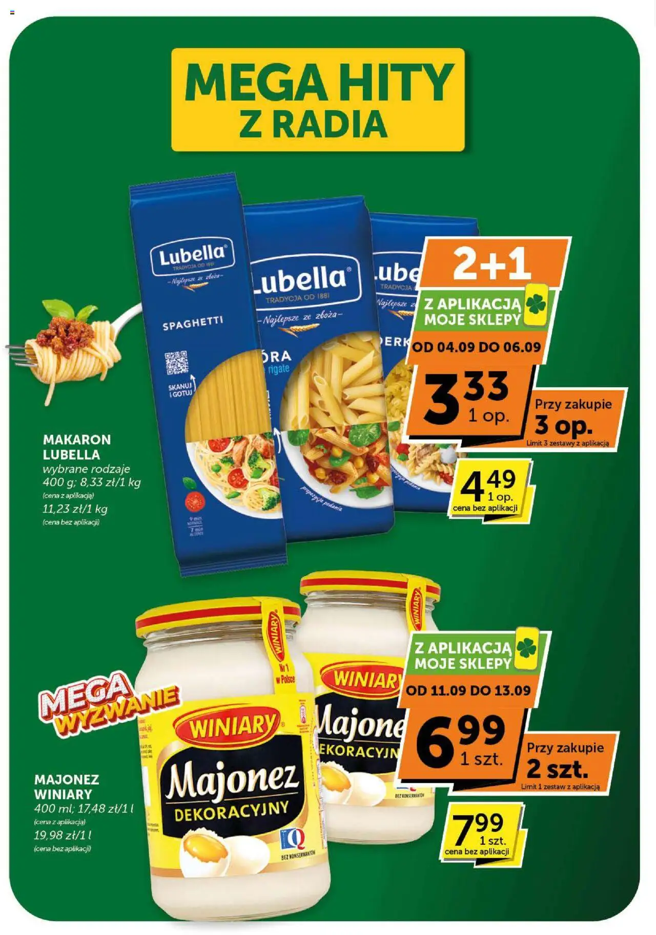 Groszek Gazetka - Minimarket od 04.09.2025 | Strona: 2 | Produkty: Majonez winiary, Makaron, Majonez
