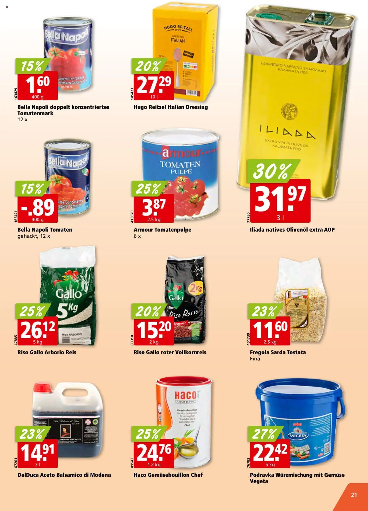 Aligro Aktionen ab 04.08.2025 | Seite: 21 | Produkte: Dressing, Tomaten, Reis, Gemüse