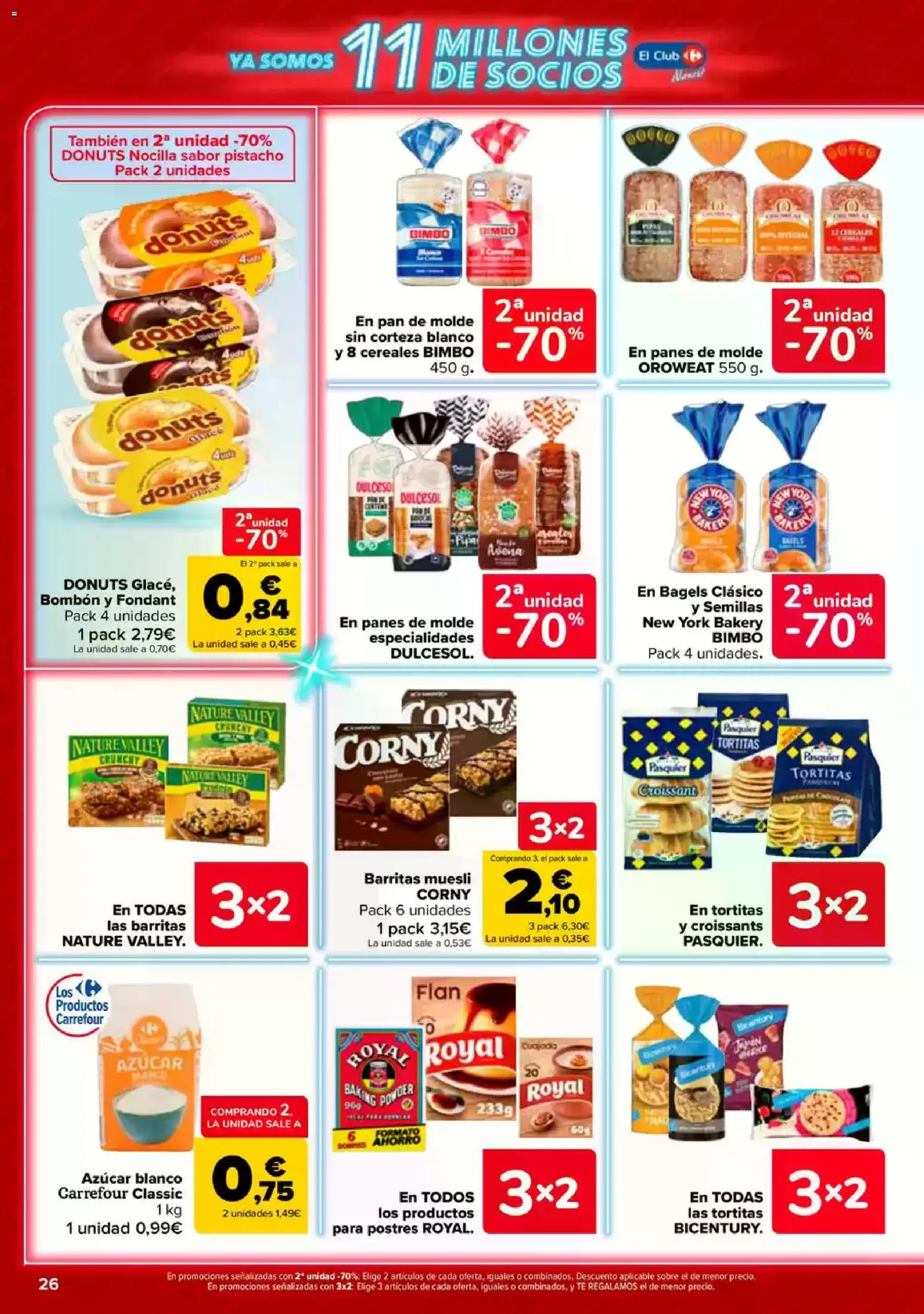 Carrefour folleto │ válido desde el 23.04.2026 | Página: 26 | Productos: Pan, Croissant, Cereales, Pan de molde