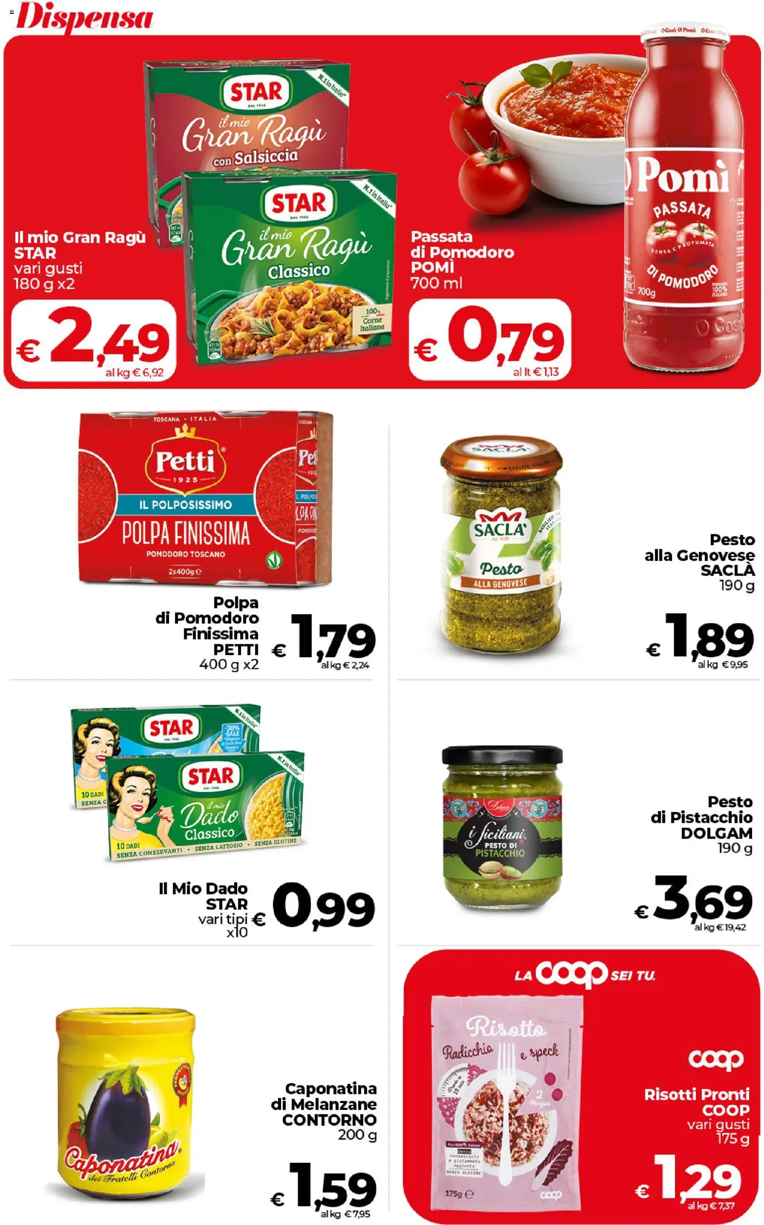 Volantino COOP del 27.01.2026 | Pagina: 22 | Prodotti: Pomodoro, Pesto, Ragú, Melanzane