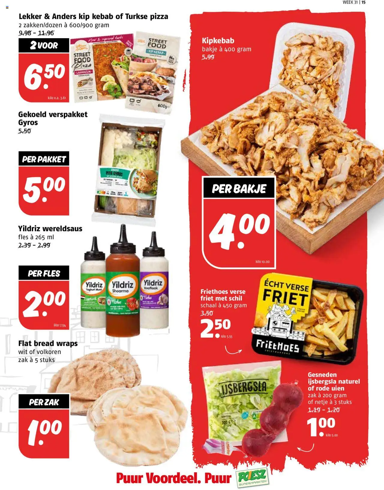  | Pagina: 15 | Producten: Yoghurt, Lapzselatin, Friet, Kip