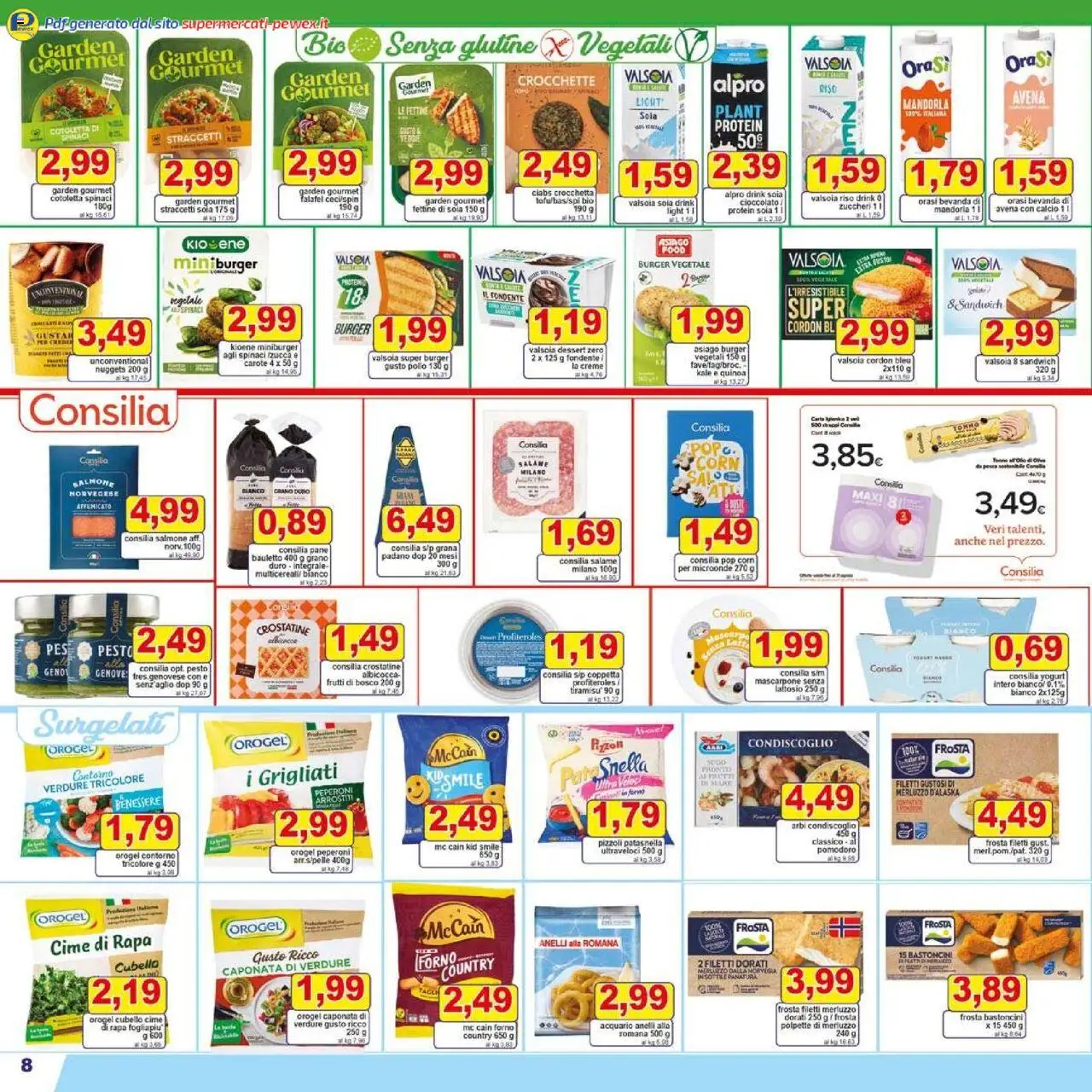 Volantino Pewex del 06.08.2025 | Pagina: 8 | Prodotti: Pane, Peperoni, Carote, Quinoa