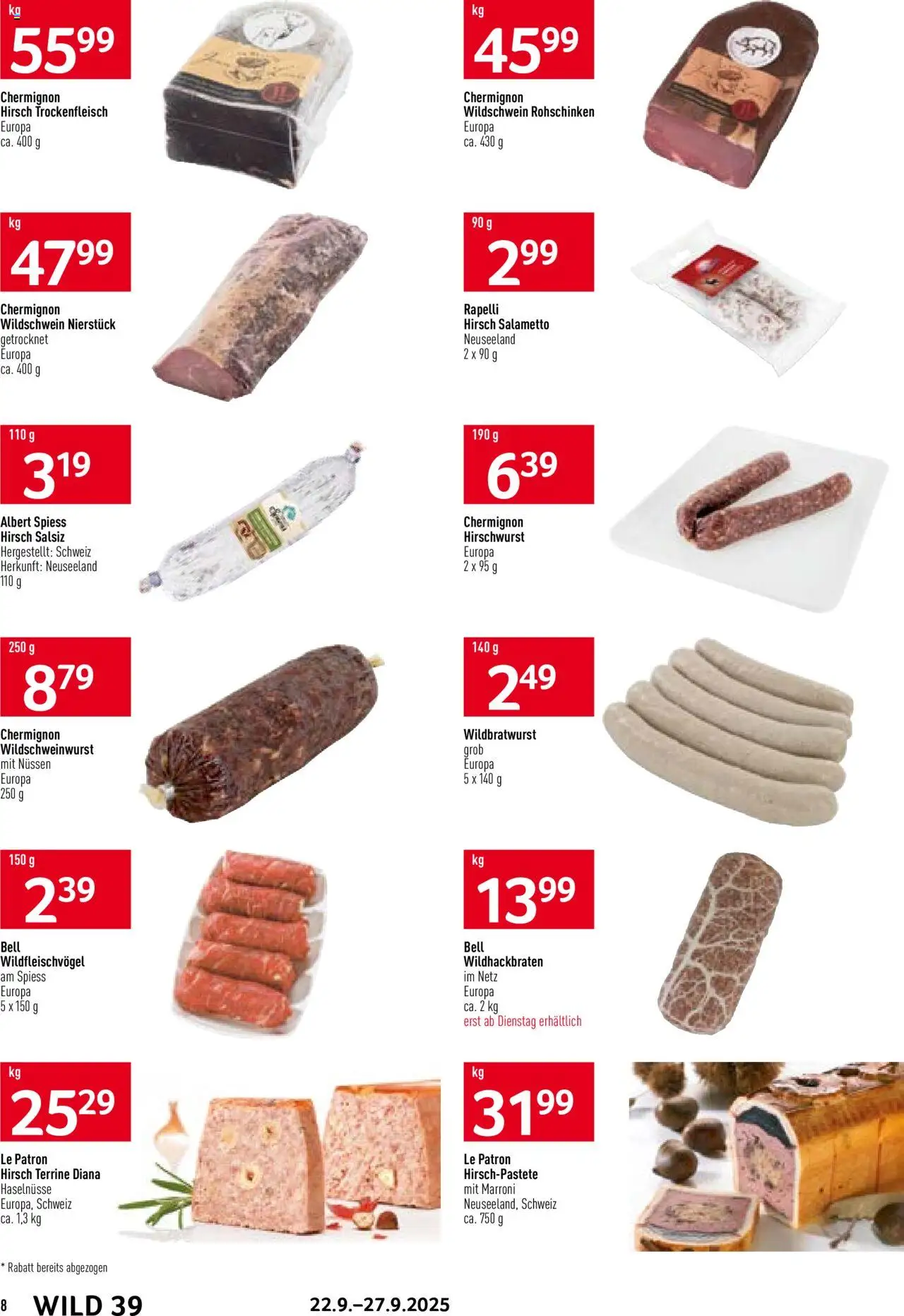 Prodega Aktionen Wild – gültig ab 22.09.2025 | Seite: 8