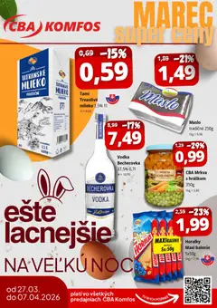 CBA Komfos leták platný od 27.03.2026