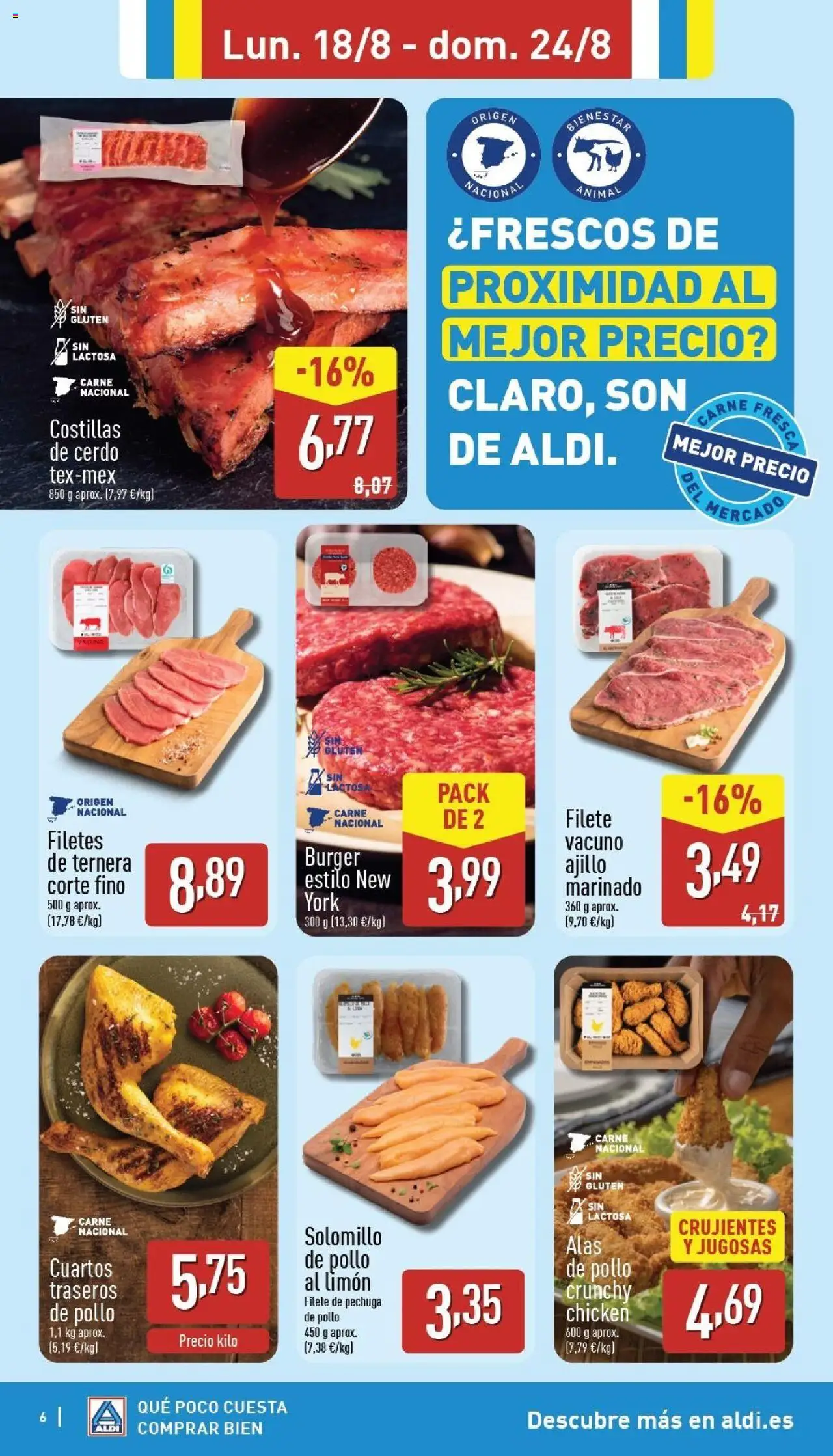 Aldi folleto Canarias │ válido desde el 18.08.2025 | Página: 6 | Productos: Cerdo, Filete