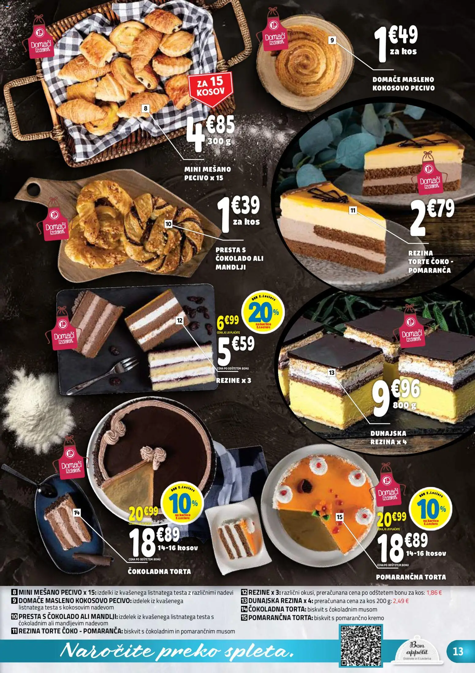 Novi E.leclerc katalog ponudbe – veljaven od 12.11.2025 | Stran: 13 | Izdelki: Mandlji, Torta, Kos