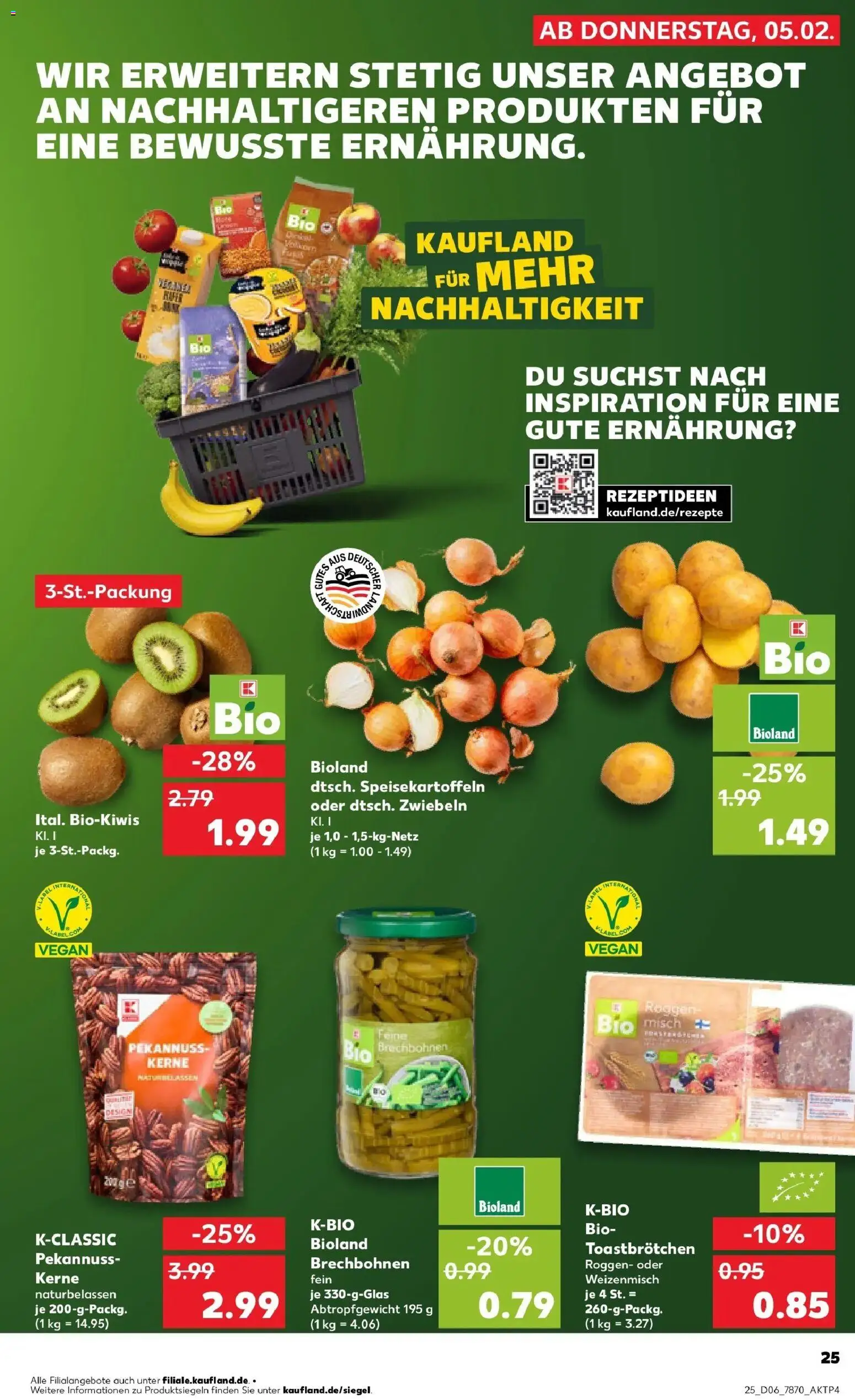Kaufland prospekt Tübingen	 – gültig ab 09.02.2026 | Seite: 25 | Produkte: Toast, Zwiebeln, Kiwi