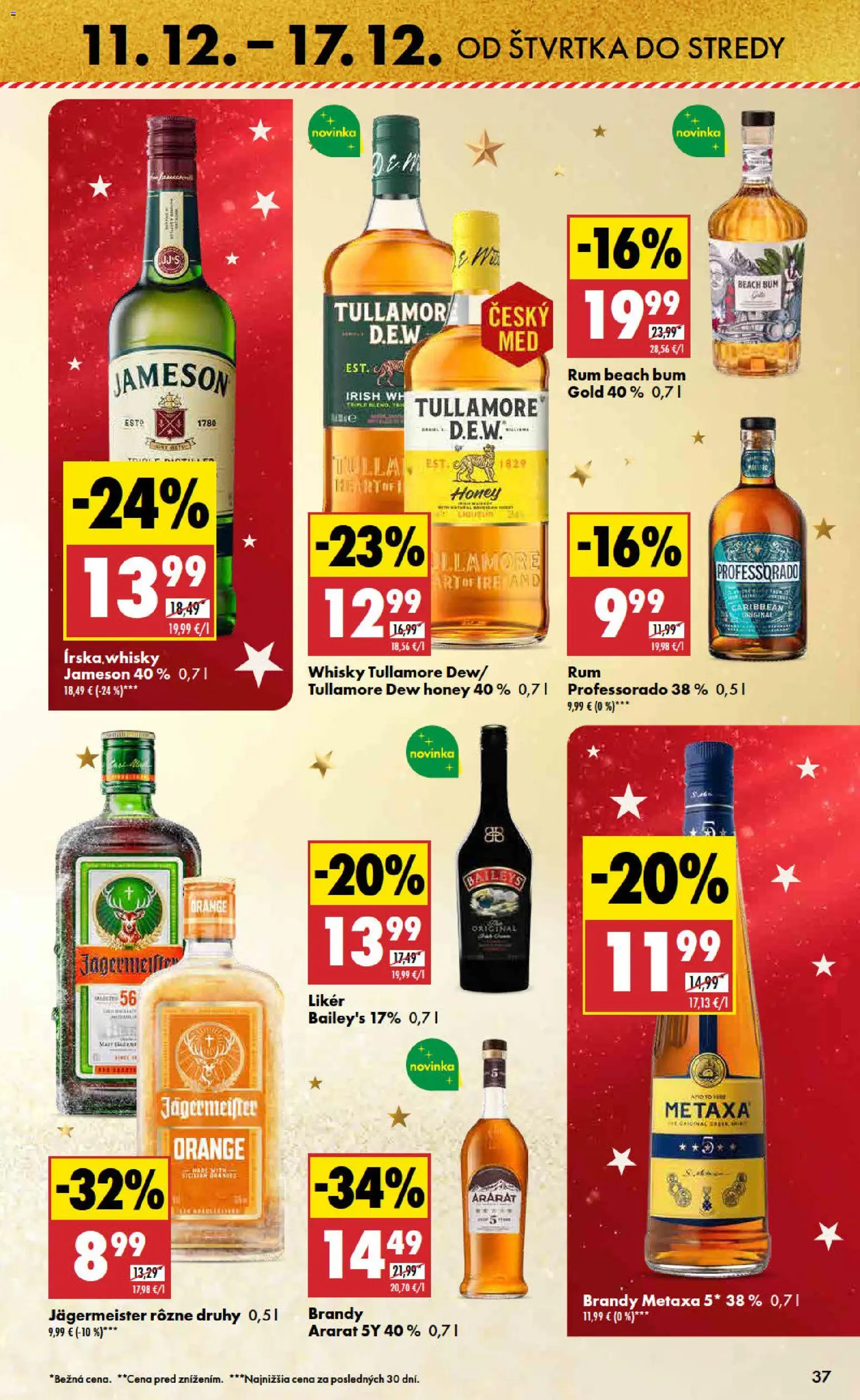 Nové Biedronka akcie – leták je platný od 11.12.2025 | Strana: 37 | Produkty: Metaxa, Brandy, Ararat, Rum