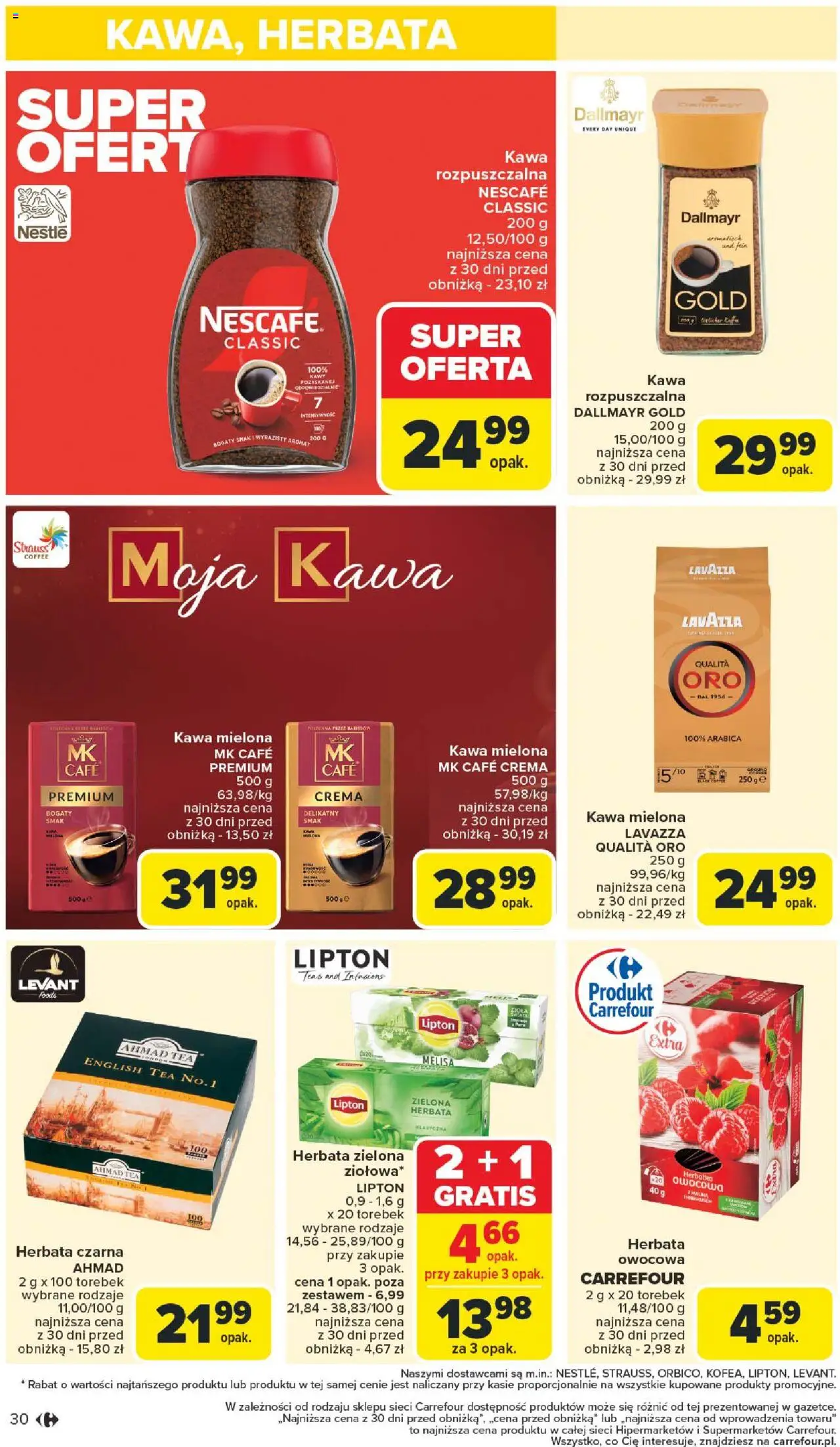 Carrefour Gazetka od 11.08.2025 | Strona: 34 | Produkty: Nescafe, Kawa rozpuszczalna, Lavazza, Melisa