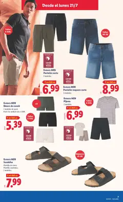 Lidl folleto de bazar │ válido desde el 21.07.2025 | Página: 11 | Productos: Pijama, Boxers, Sandalias, Pantalón corto