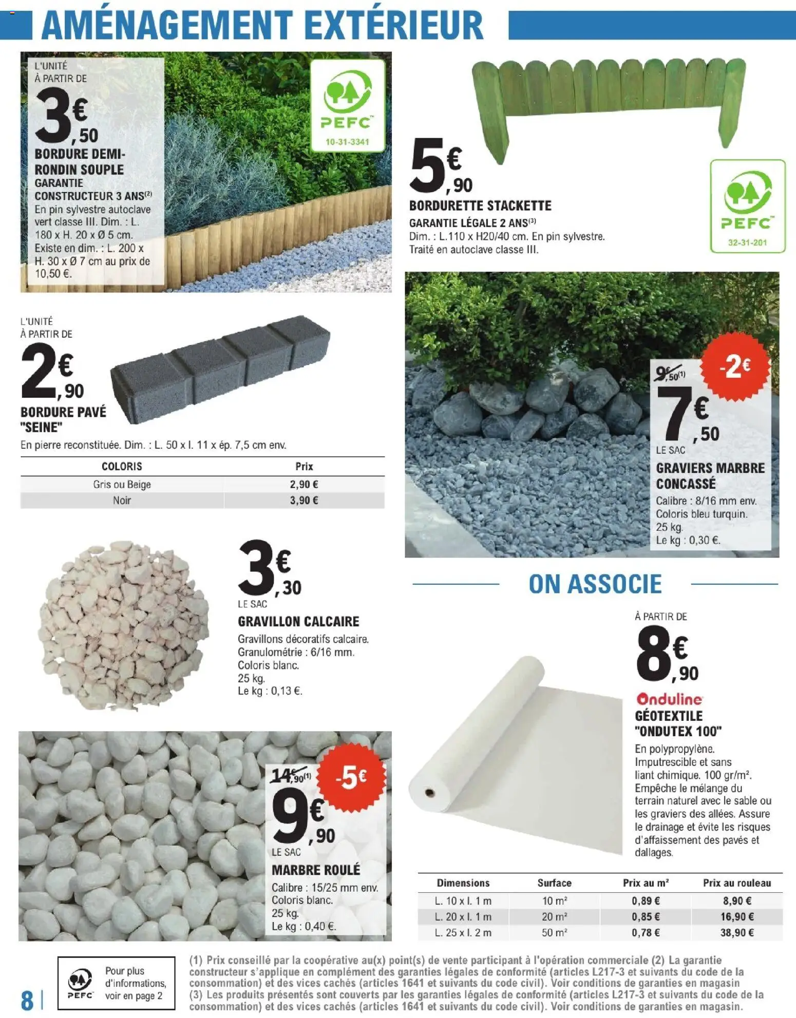 {H1} | Page: 8 | Produits: Sac, Rouleau, Géotextile