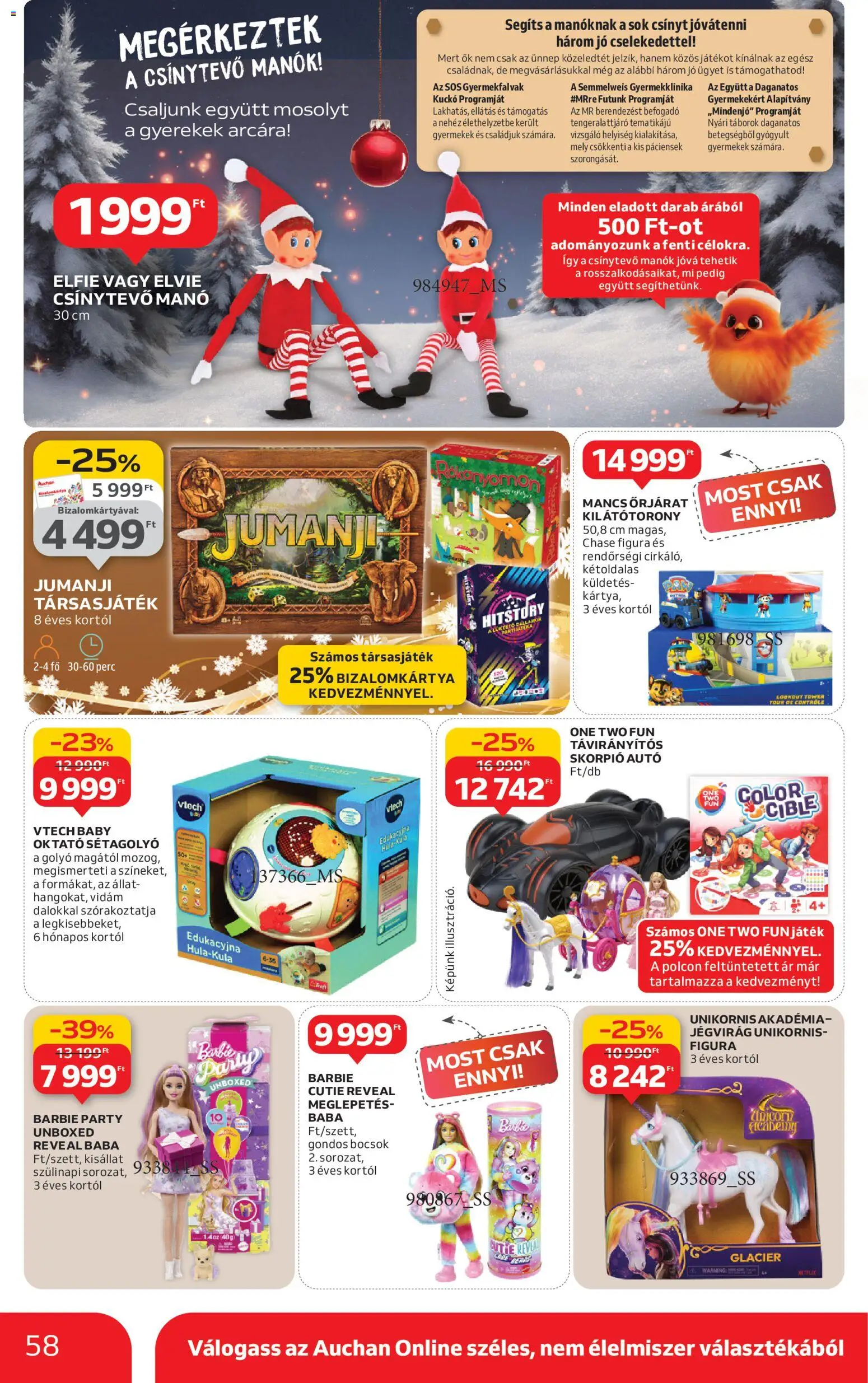 Auchan akciós ujság - amely érvényes a következő dátumtól: 18.12.2025 | Oldal: 58 | Termékek: Társasjáték
