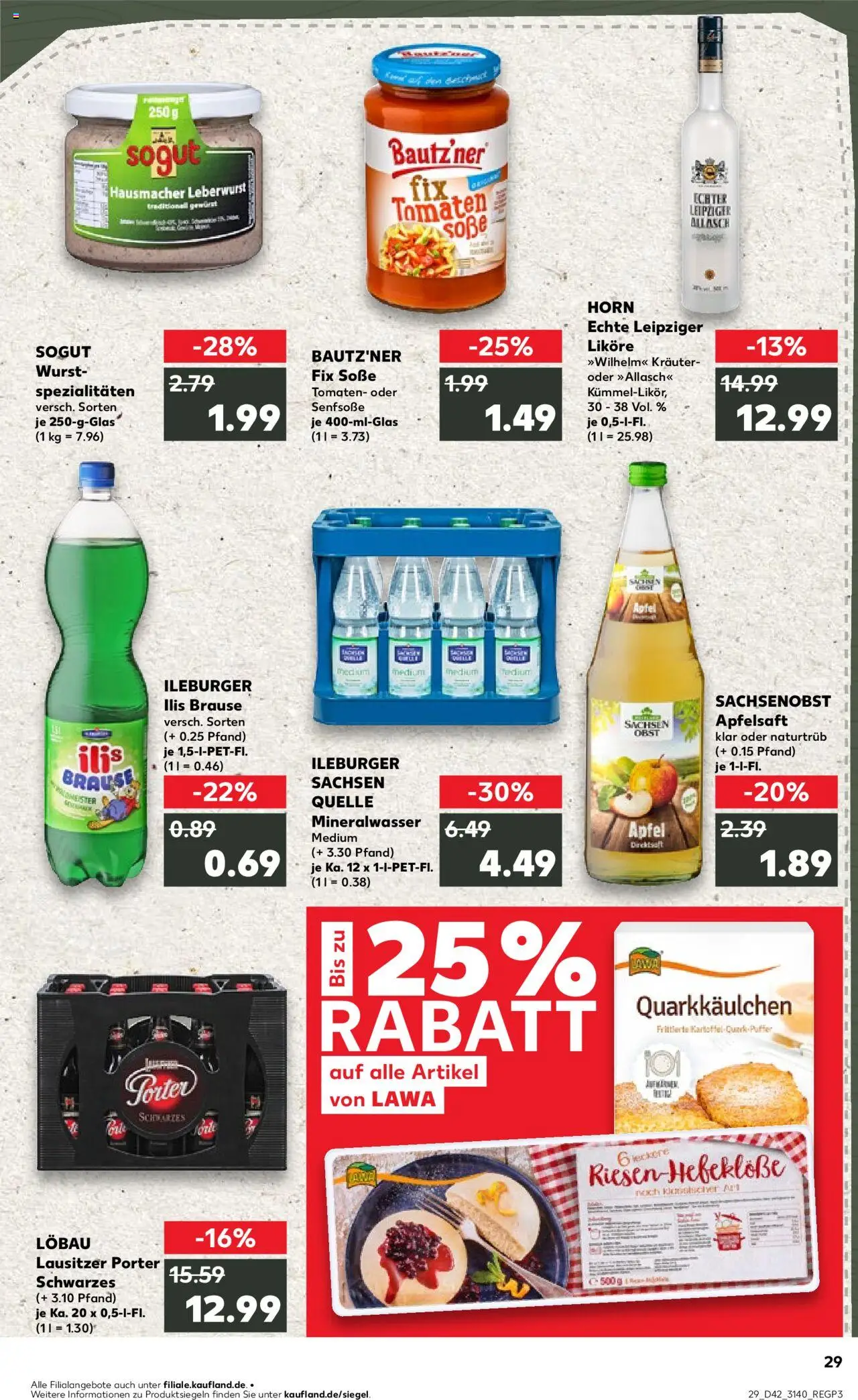 Kaufland prospekt Leipzig	 – gültig ab 16.10.2025 | Seite: 29 | Produkte: Äpfel, Mineralwasser, Apple, Obst