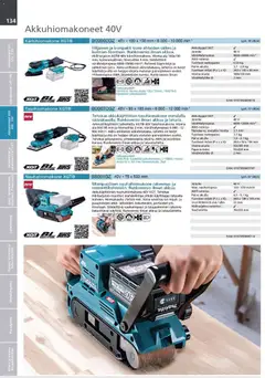 Makita-mainoslehti voimassa 24.03.2026 alkaen | Sivu: 134 | Tuotteet: Maali, Akku