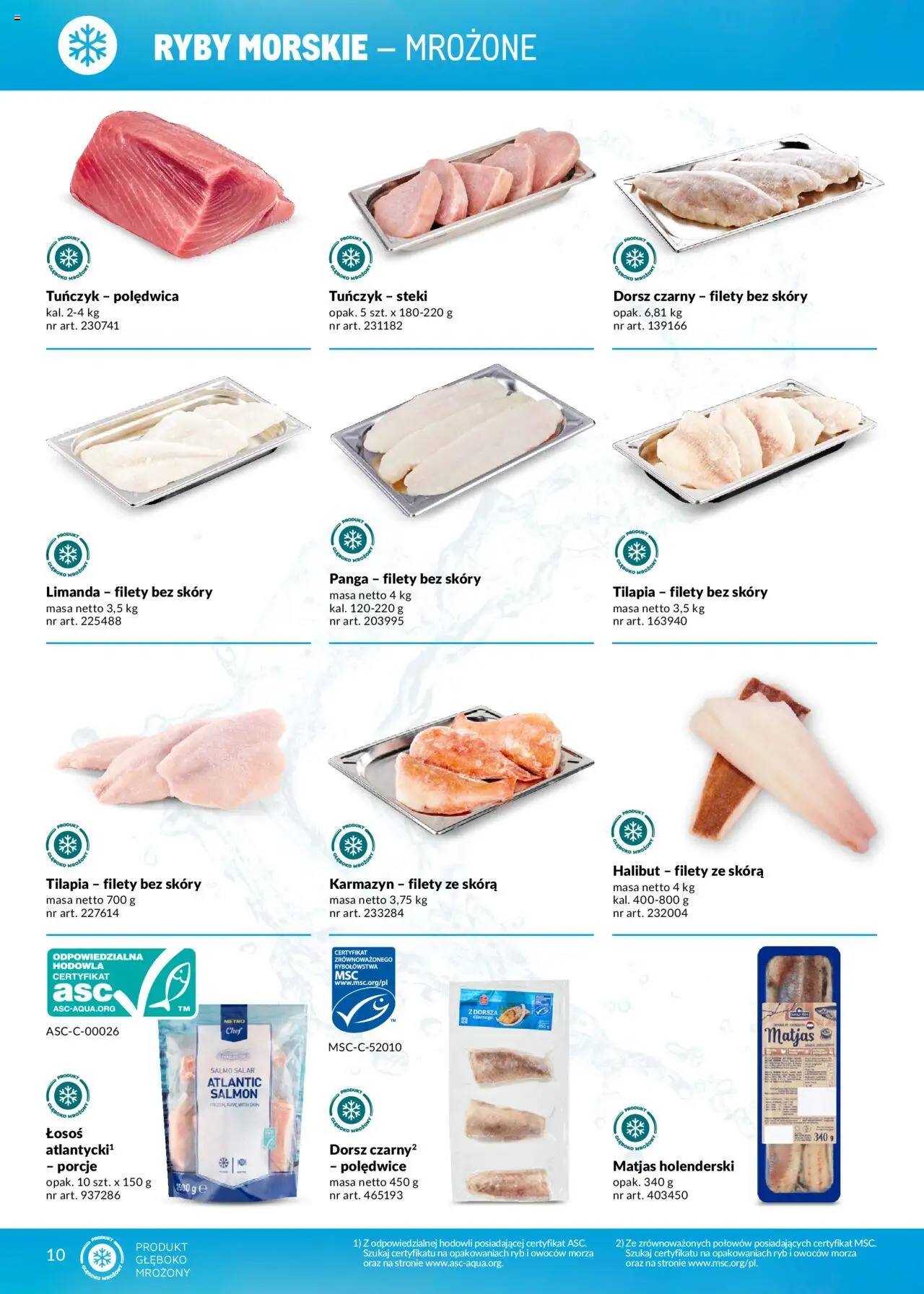 Makro Gazetka - Ryby i owoce morza od 01.05.2025 | Strona: 10 | Produkty: Steki, Halibut, Tilapia, Łosoś