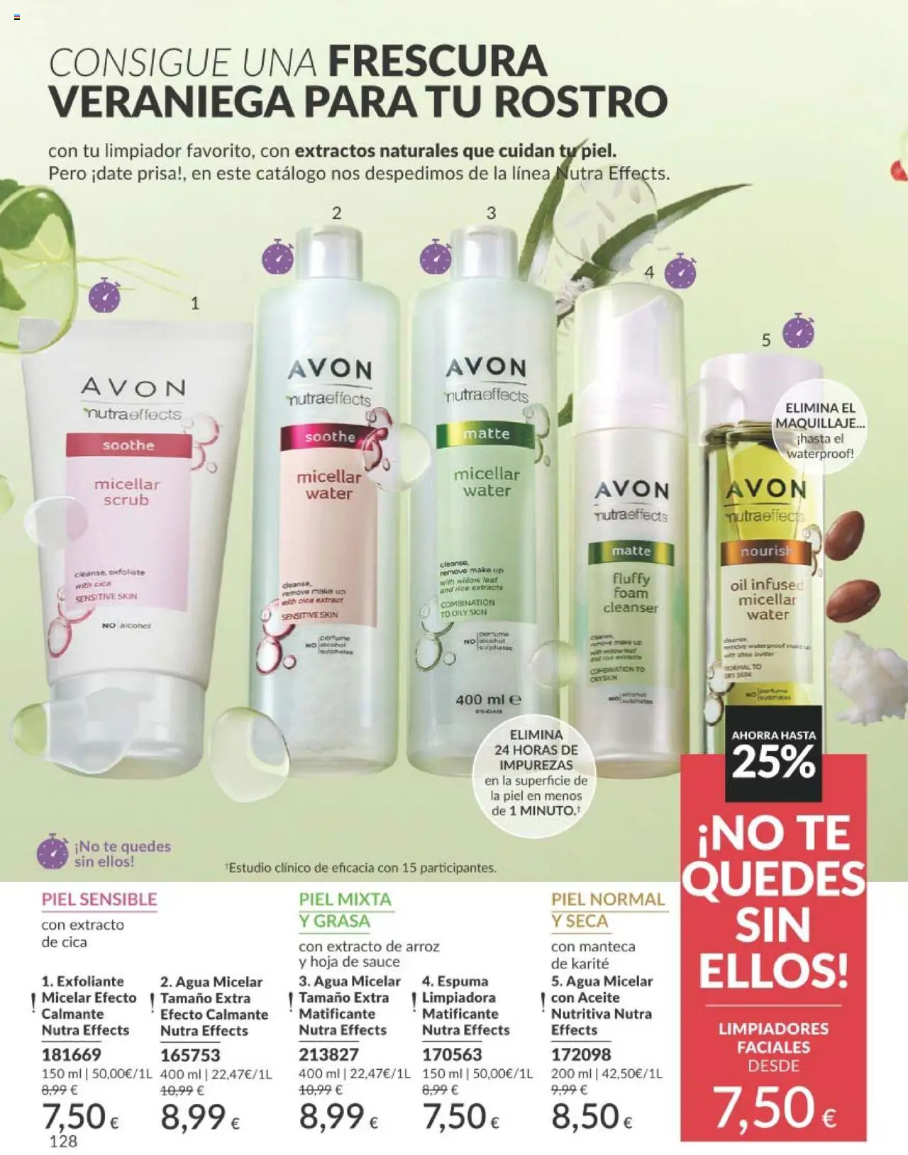 Catálogo AVON campaña 7 │ válido desde el 01.07.2025 | Página: 128 | Productos: Perfume, Agua micelar, Aceite, Arroz